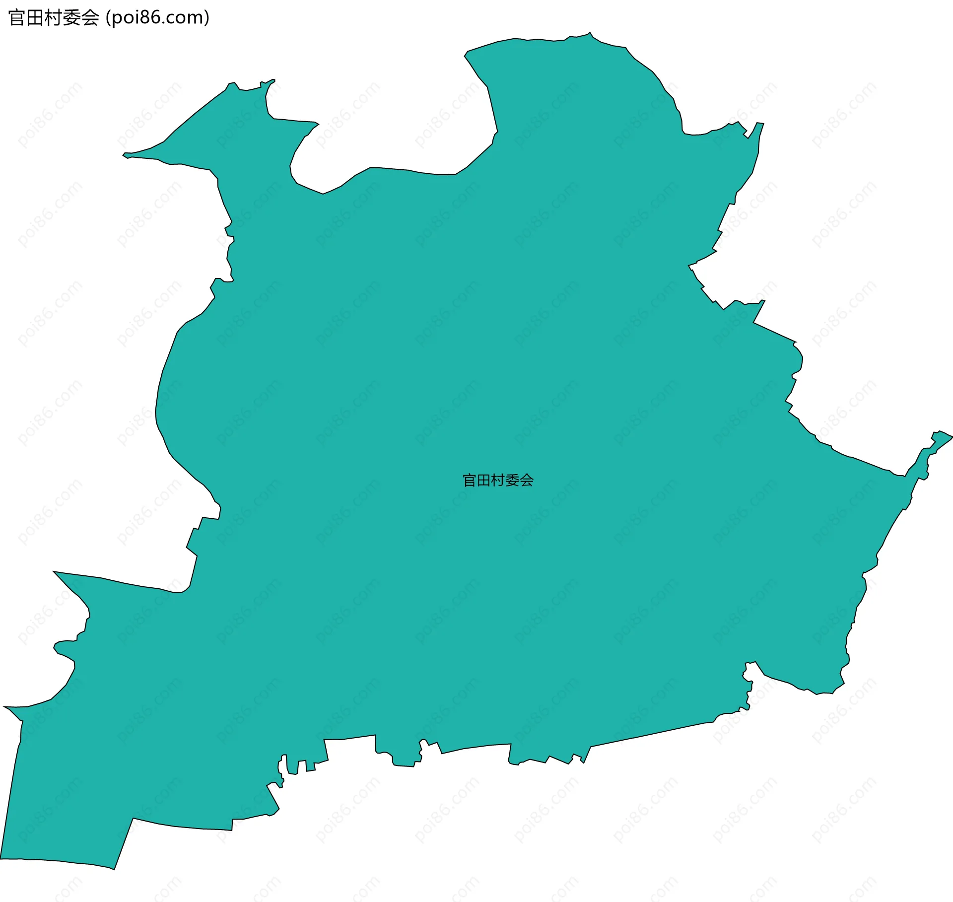 官田村委会边界地图