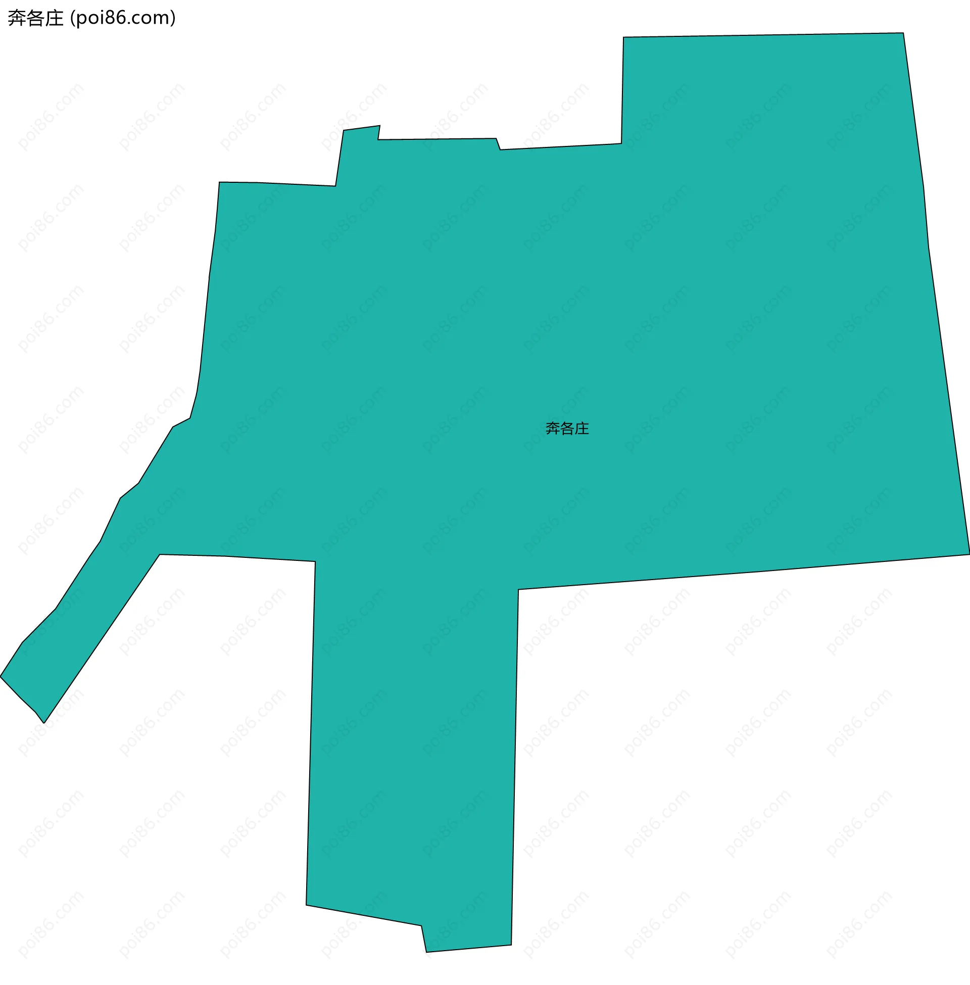 奔各庄边界地图