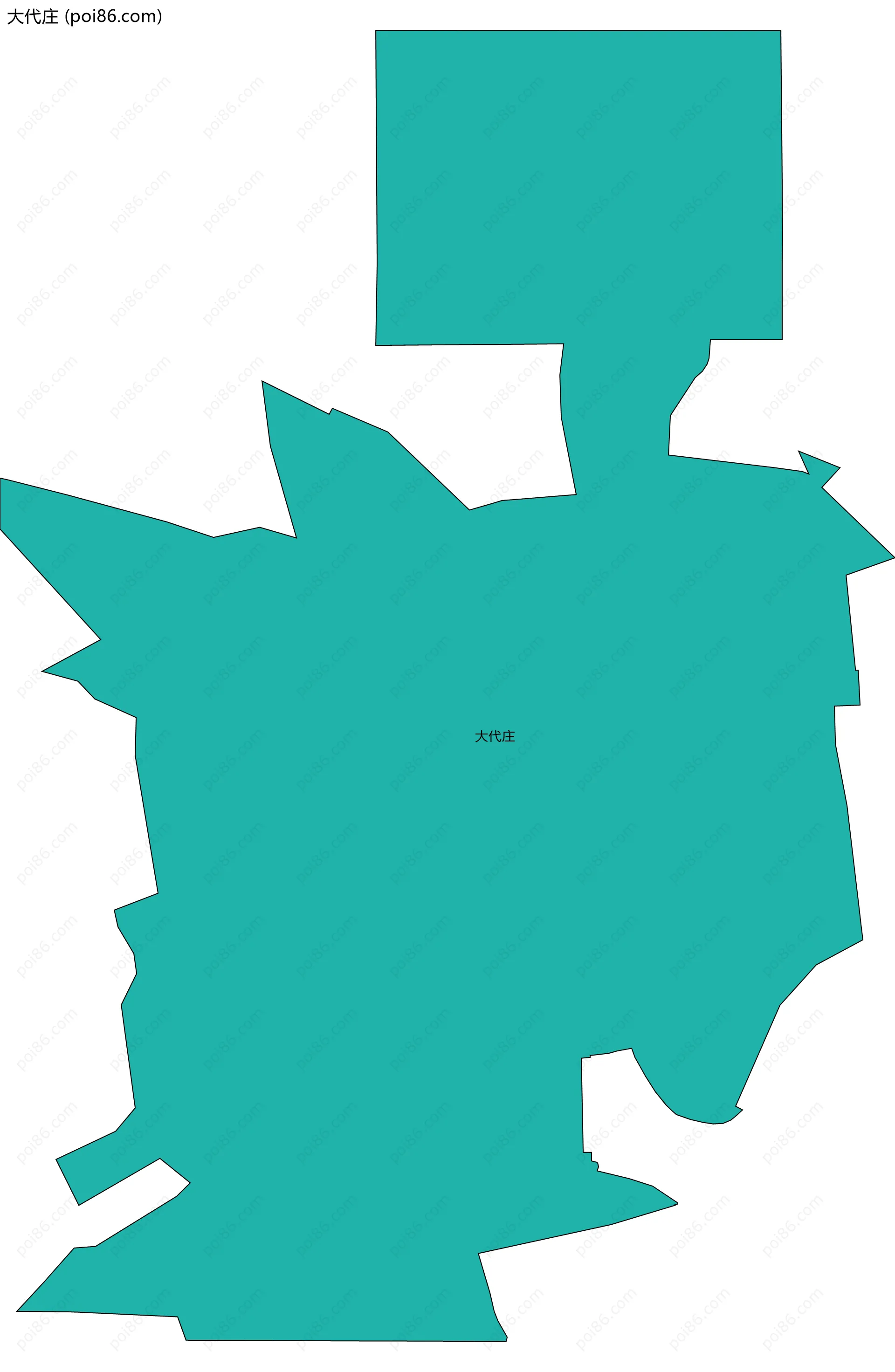 大代庄边界地图