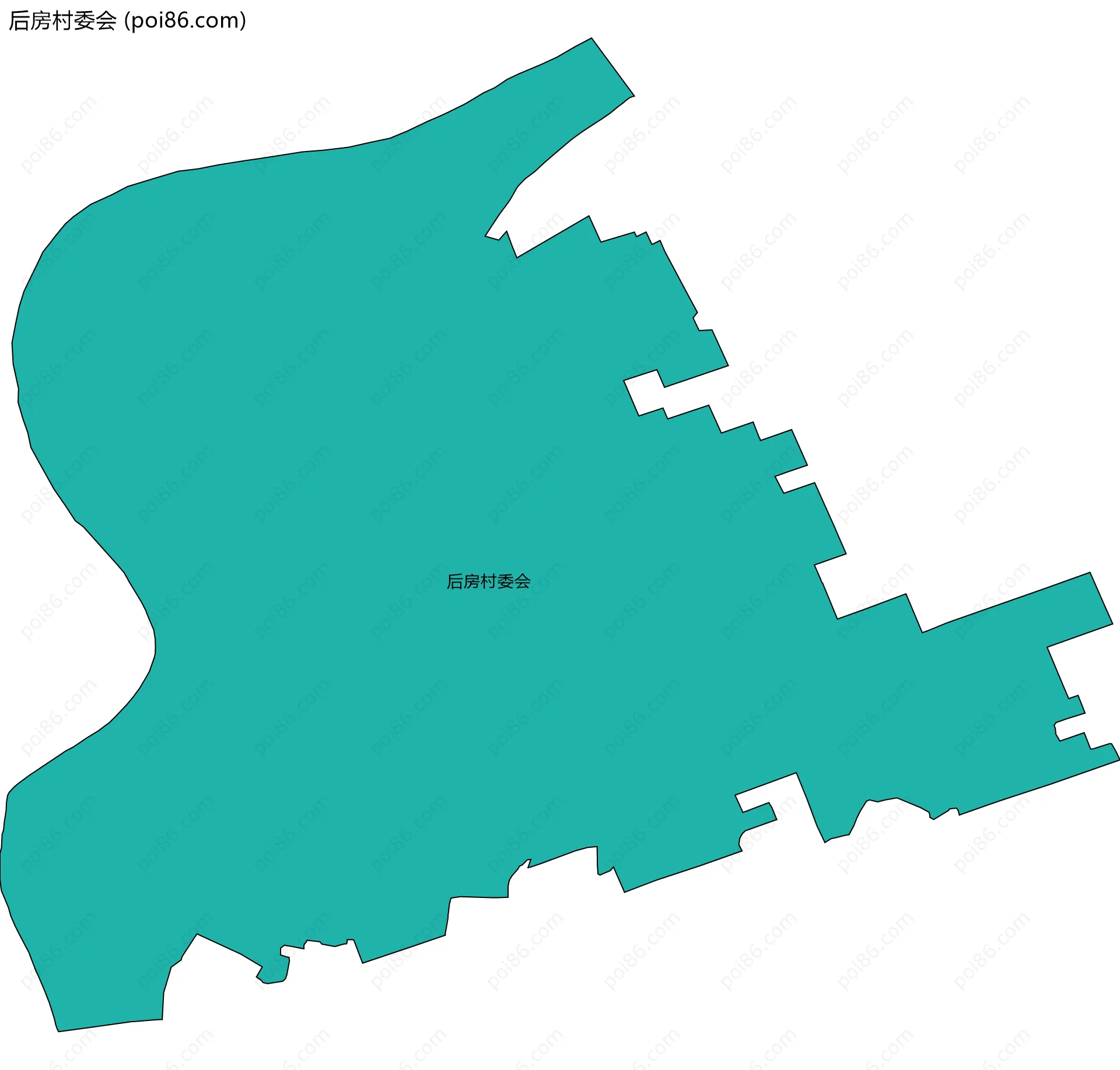 后房村委会边界地图