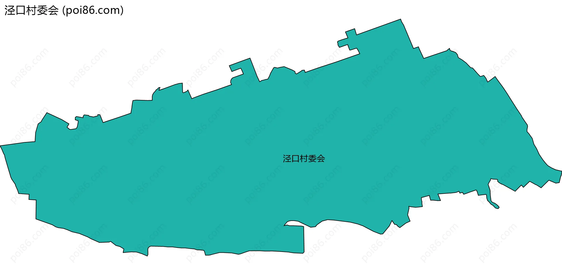 泾口村委会边界地图