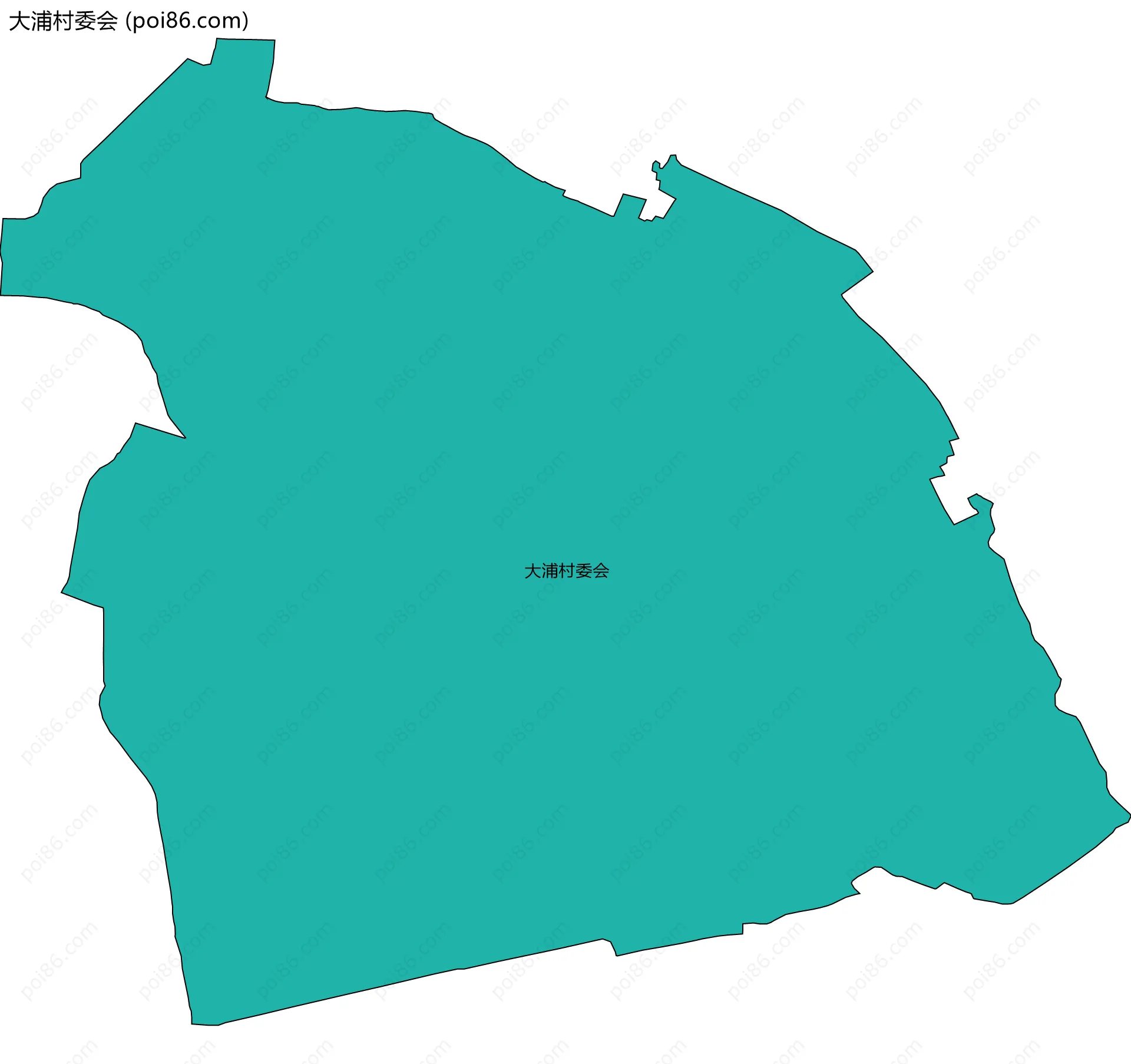 大浦村委会边界地图