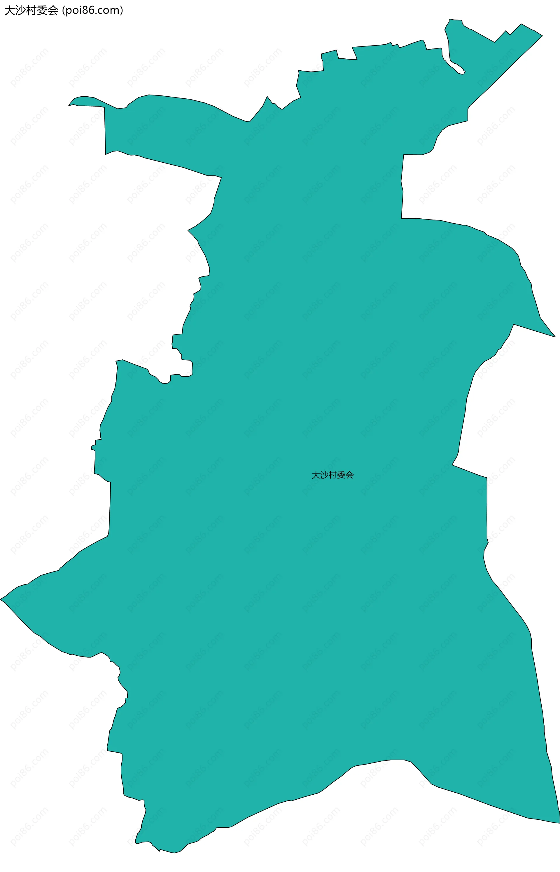 大沙村委会边界地图