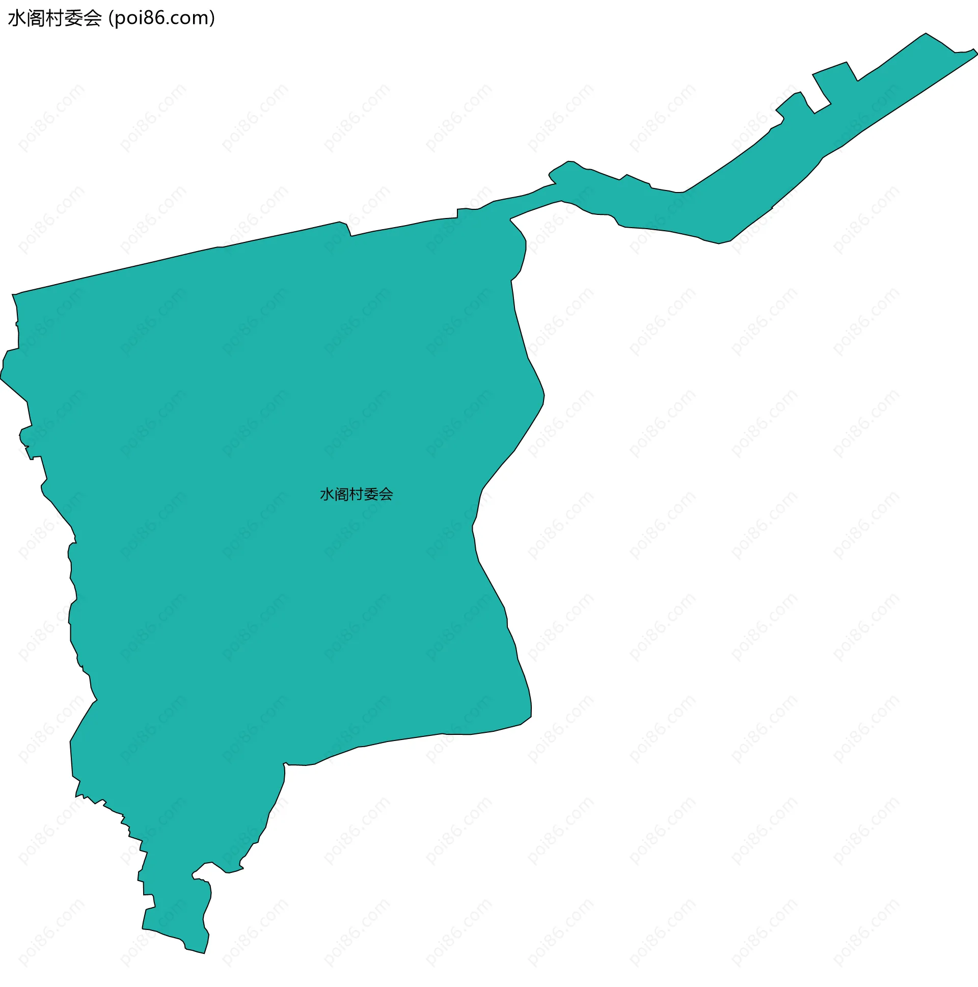水阁村委会边界地图