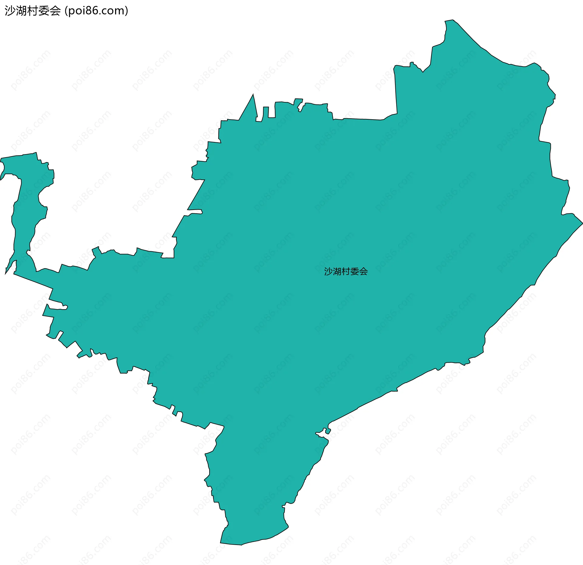 沙湖村委会边界地图