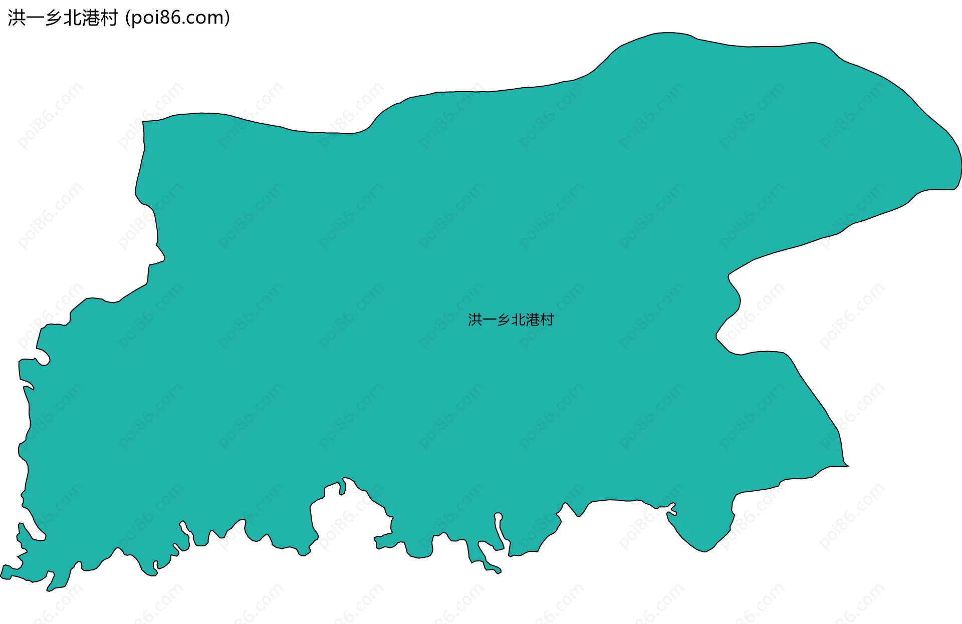 洪一乡北港村边界地图