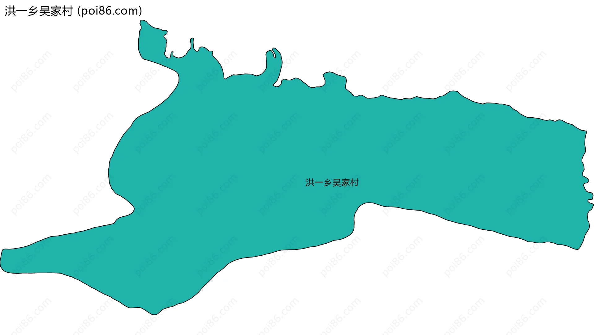 洪一乡吴家村边界地图