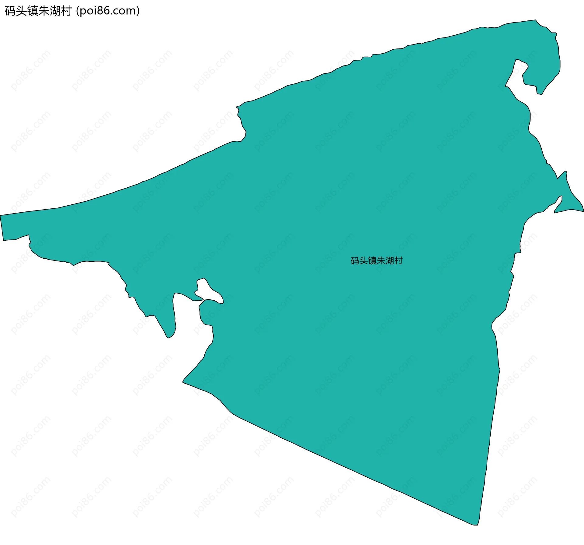 码头镇朱湖村边界地图