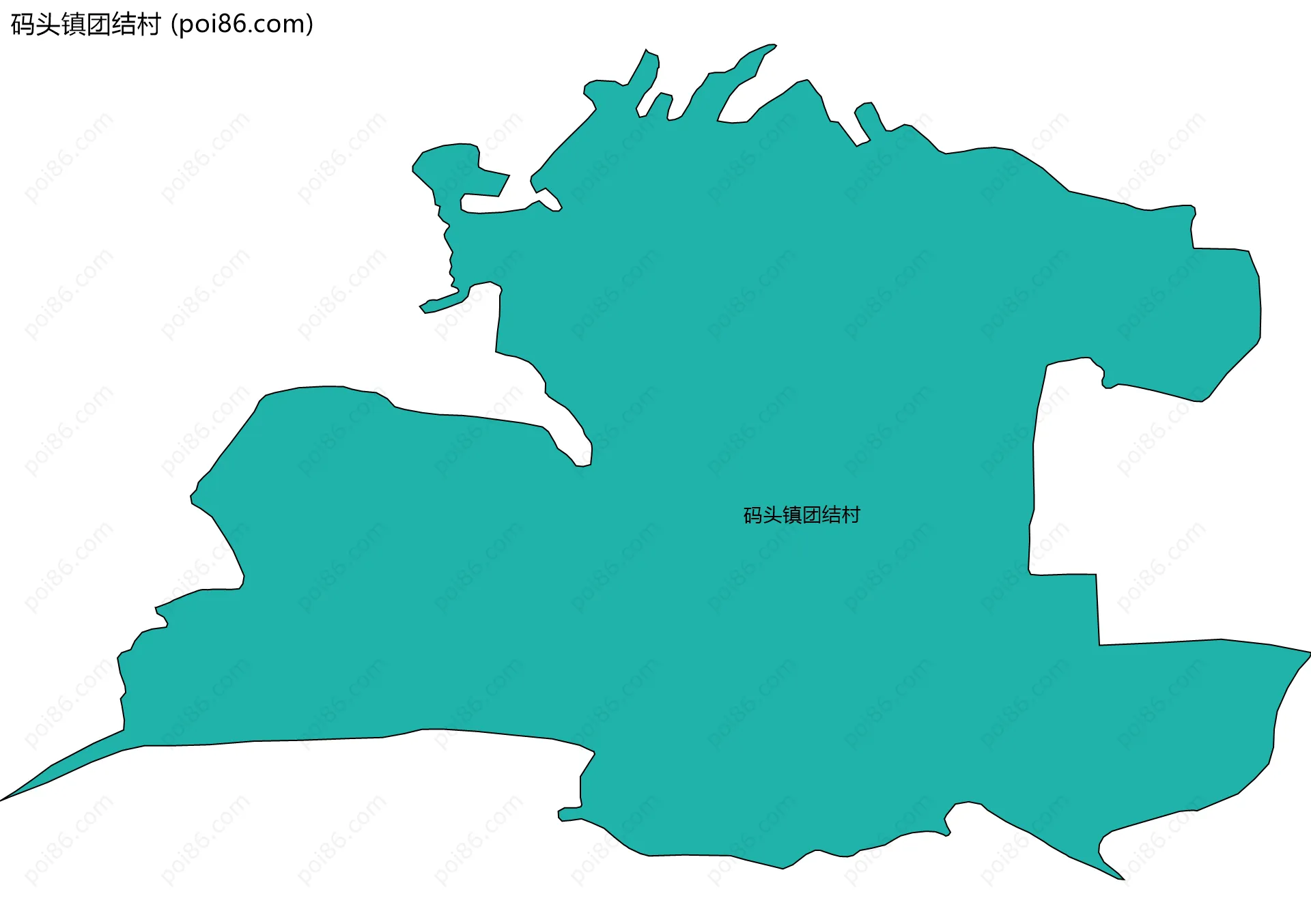 码头镇团结村边界地图