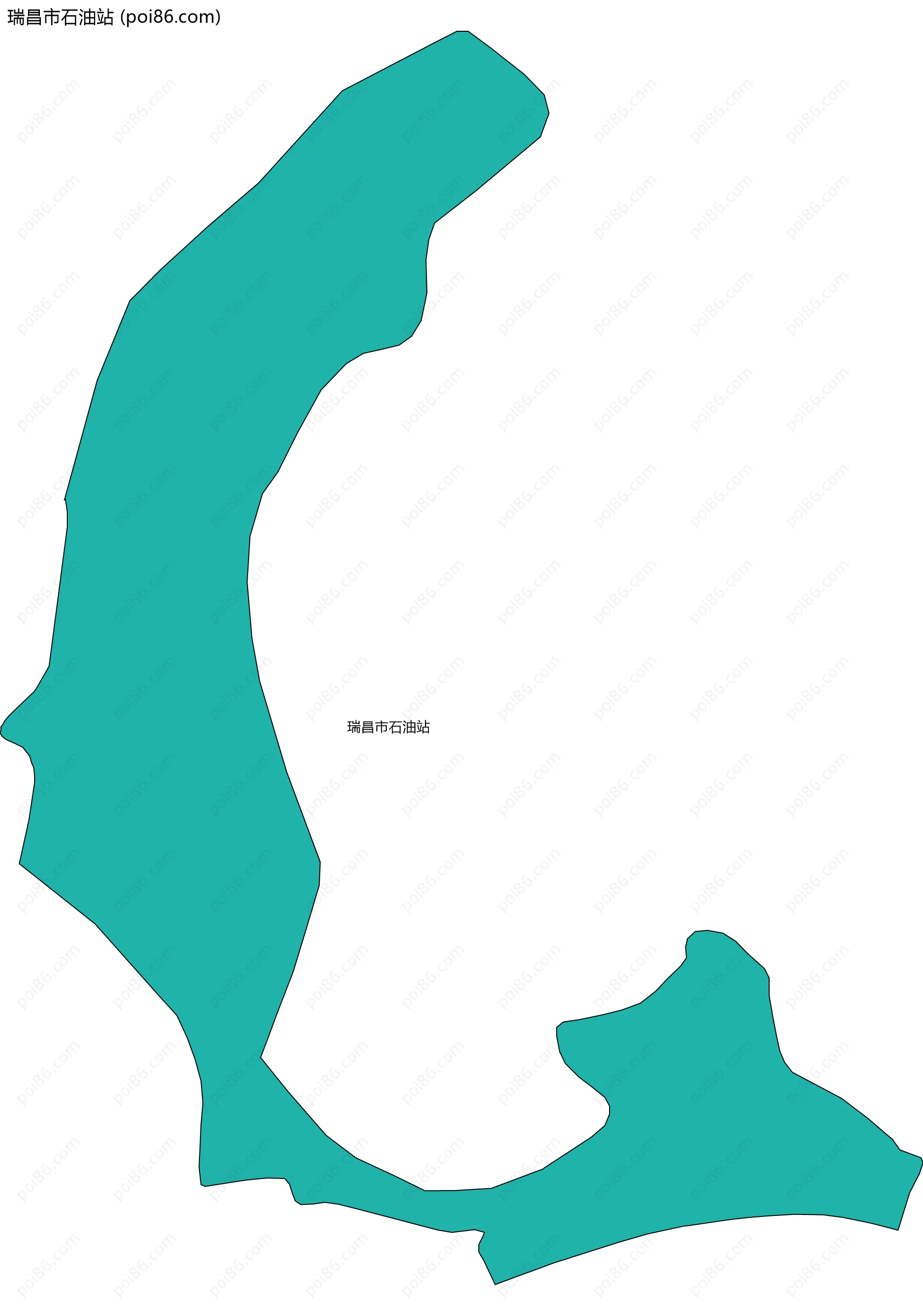 瑞昌市石油站边界地图