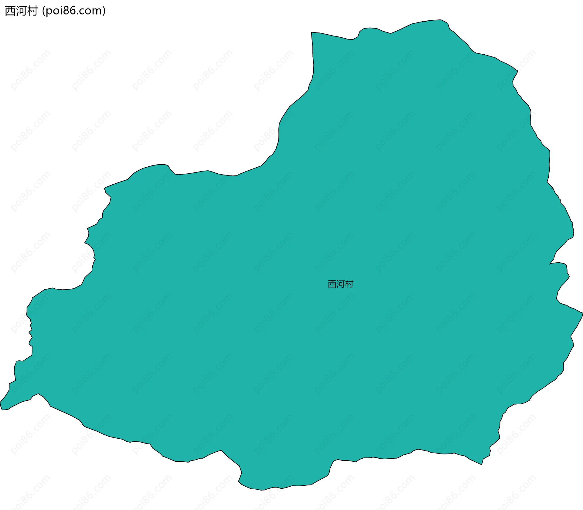 西河村边界地图