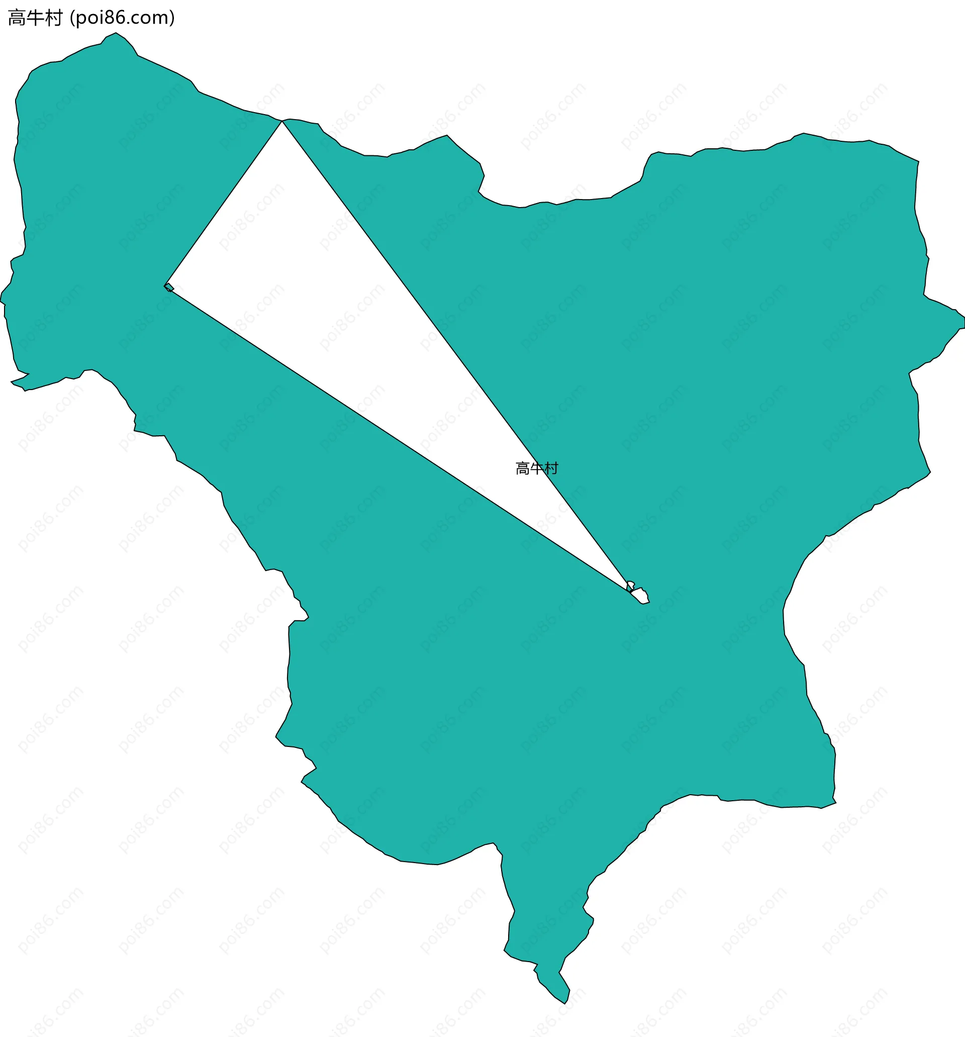 高牛村边界地图