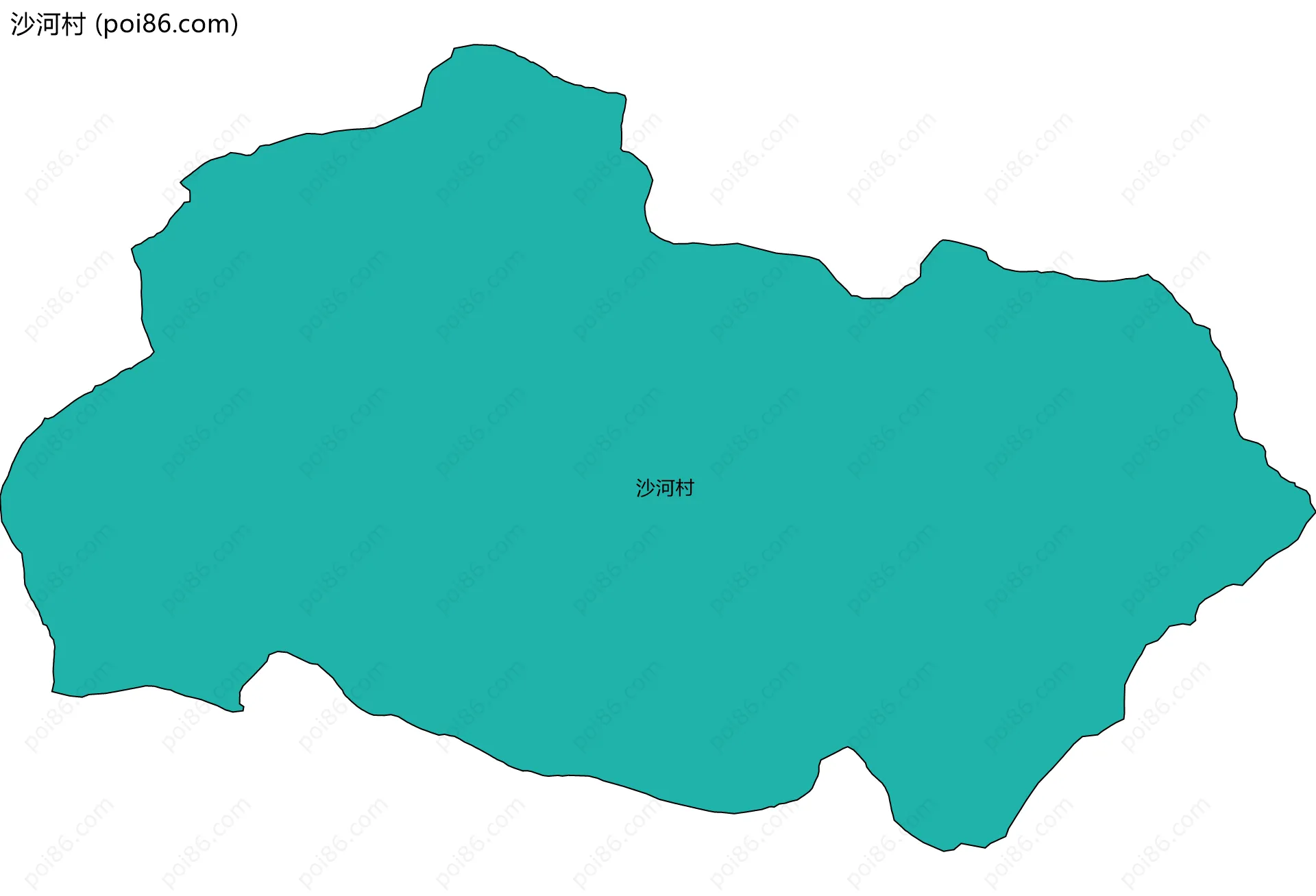 沙河村边界地图
