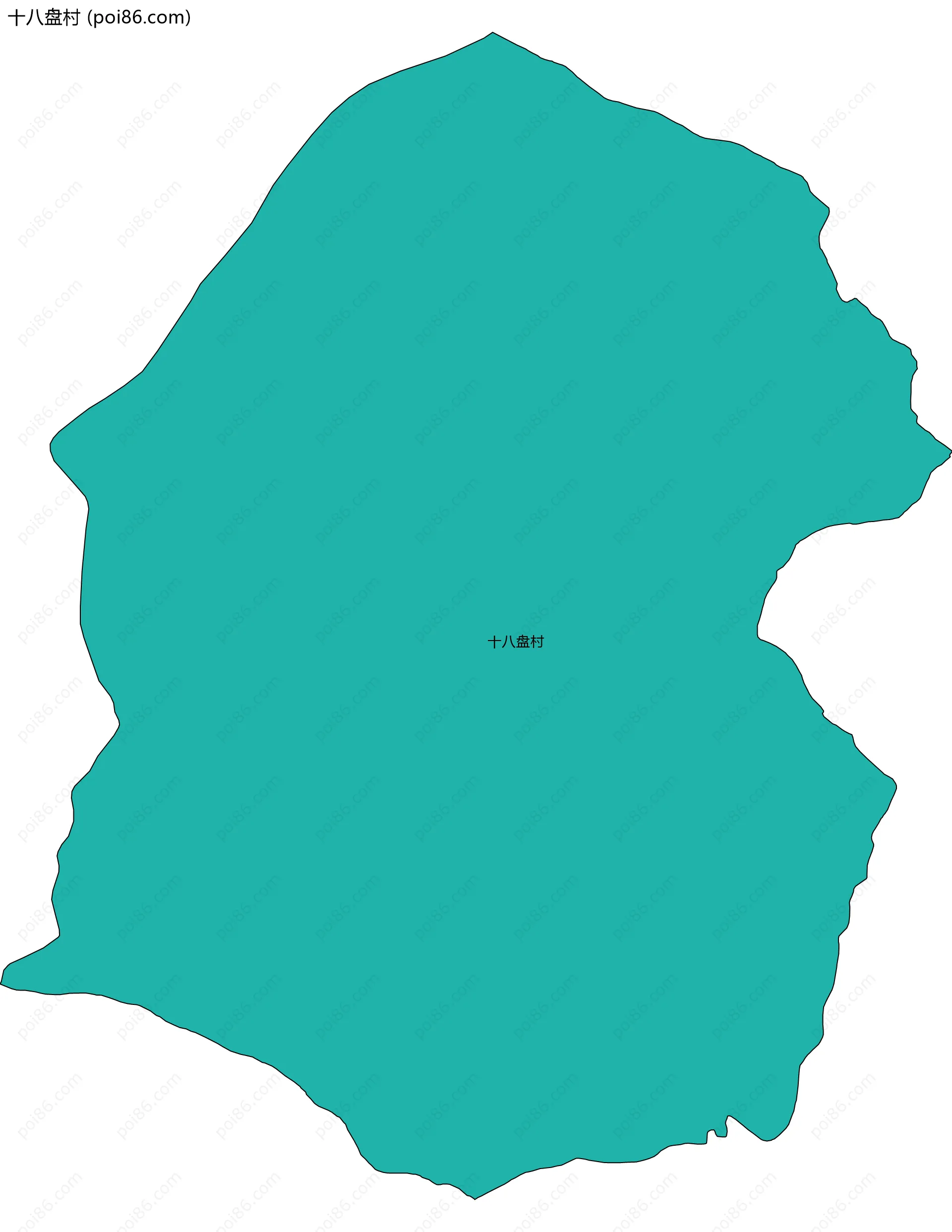 十八盘村边界地图