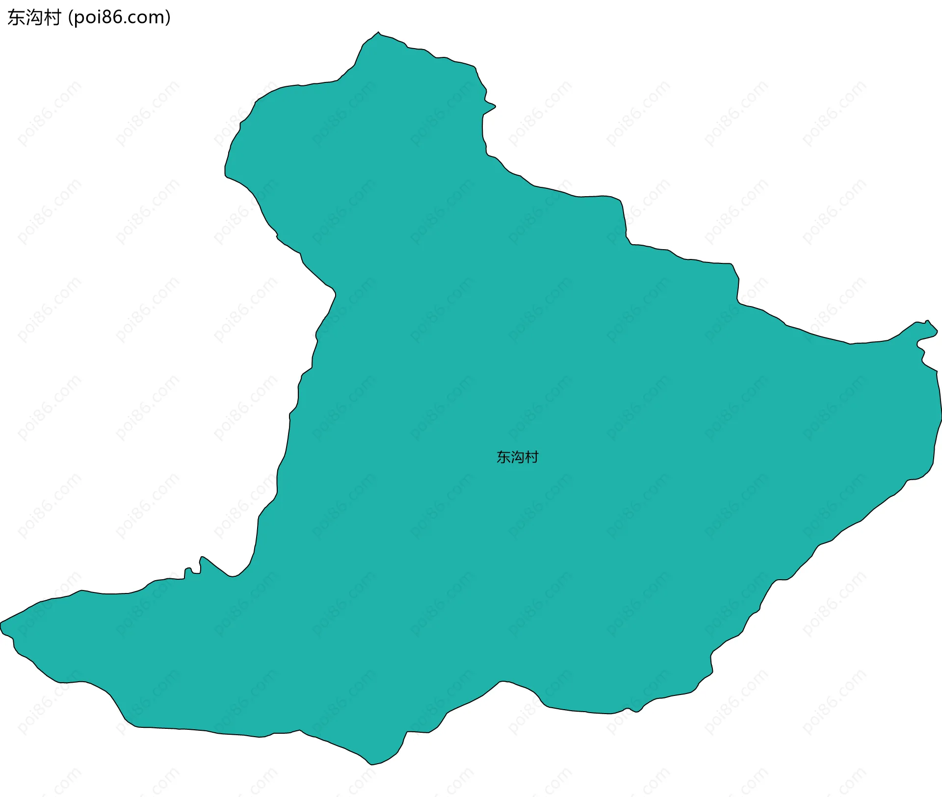东沟村边界地图