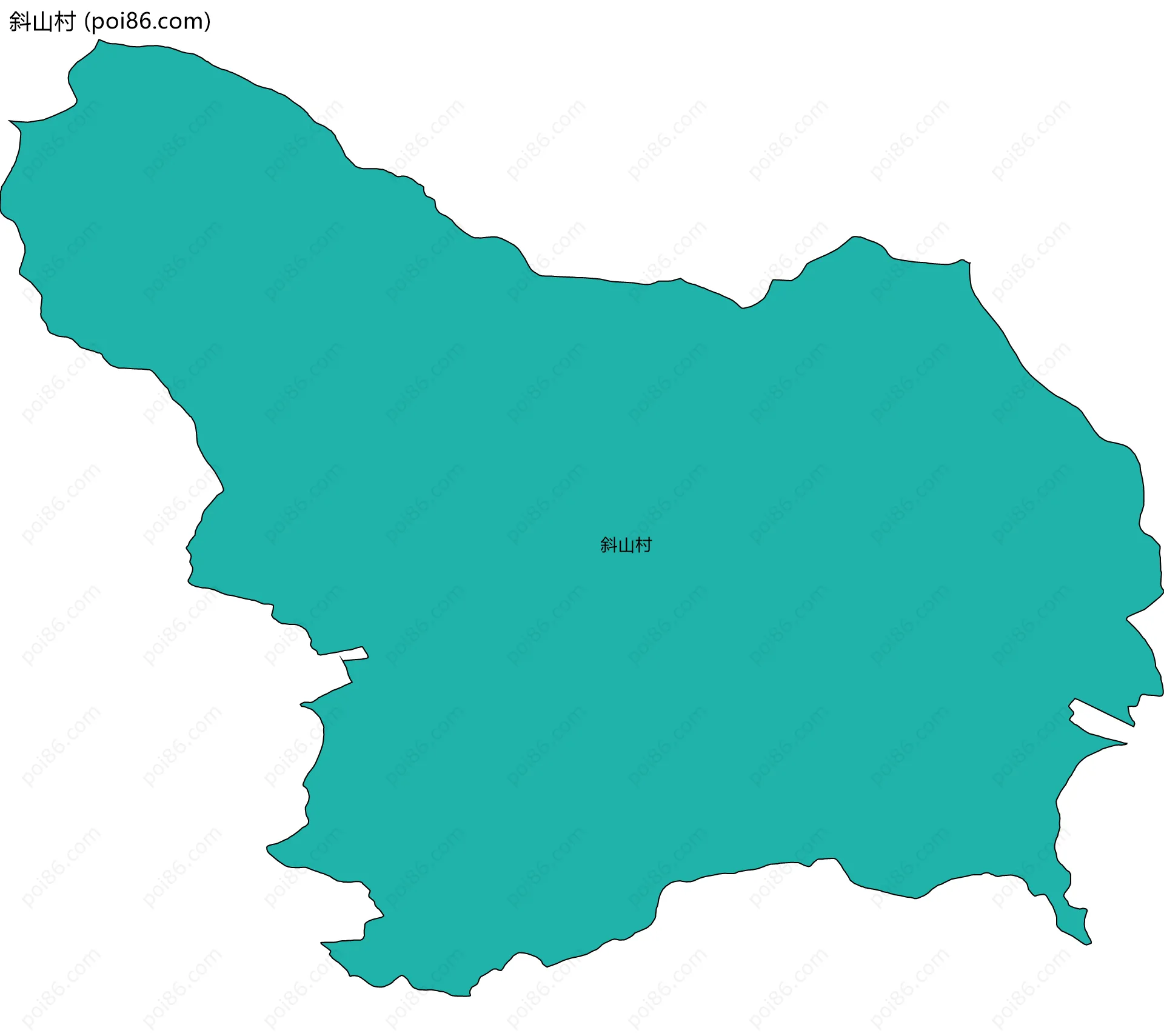 斜山村边界地图