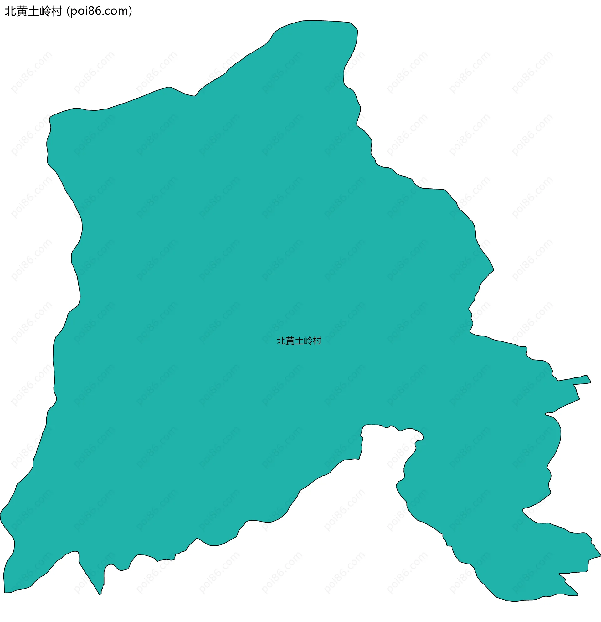 北黄土岭村边界地图
