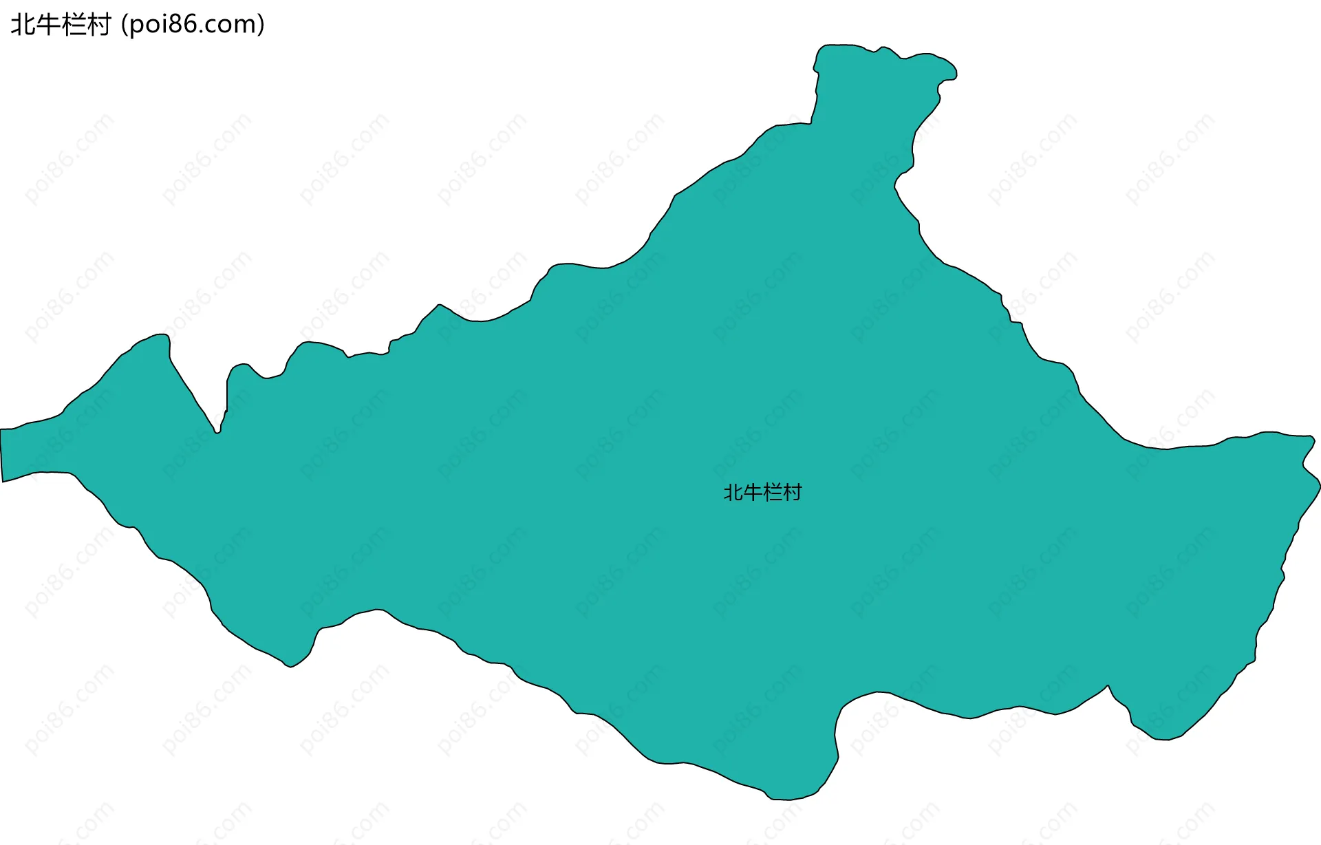 北牛栏村边界地图