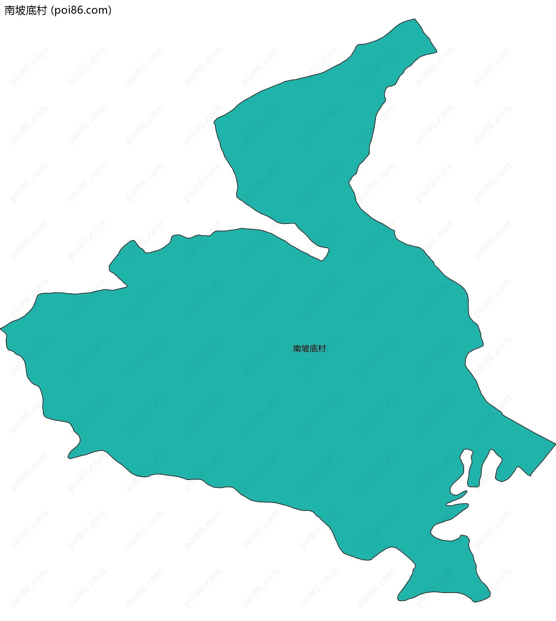 南坡底村边界地图