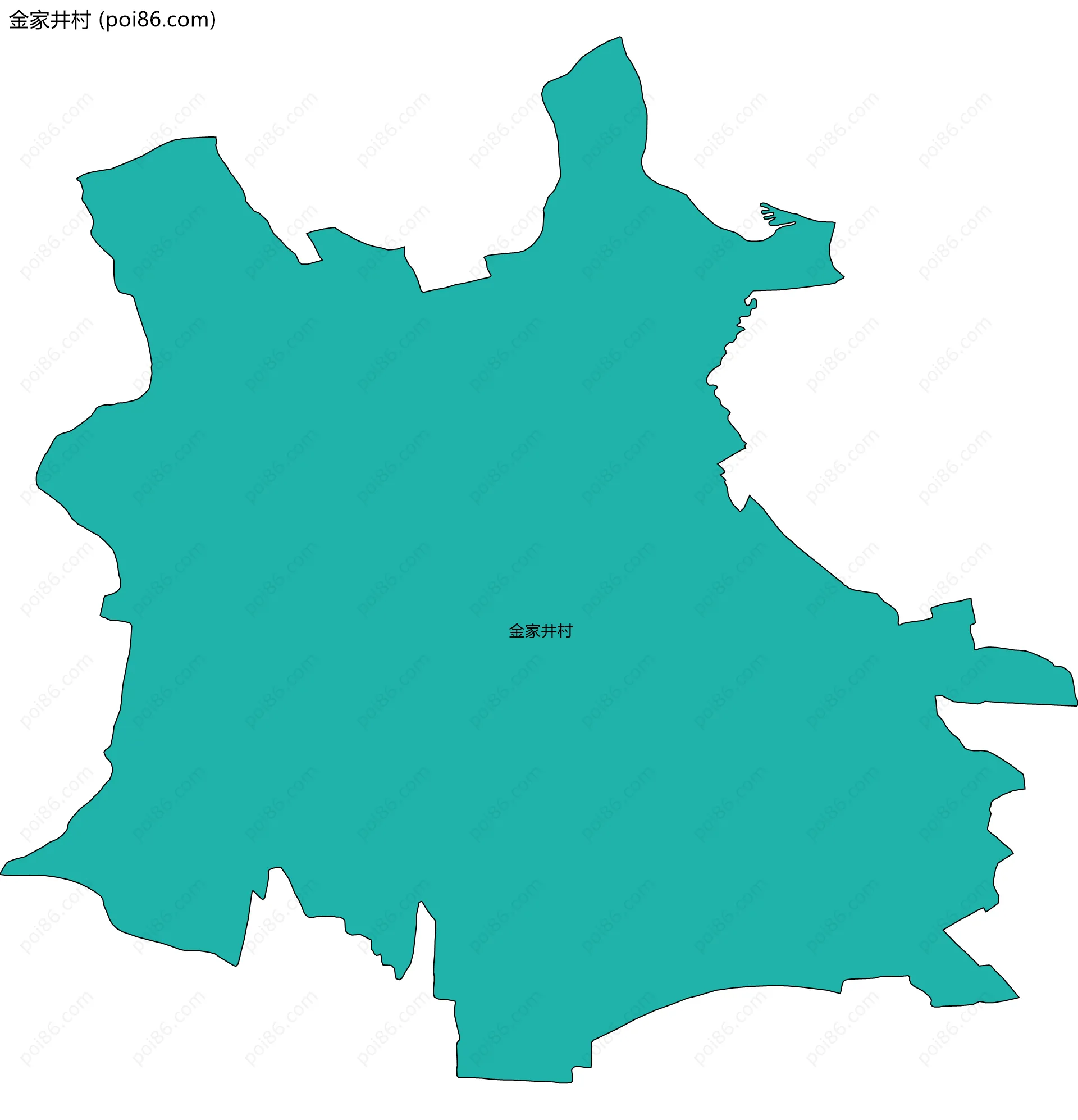 金家井村边界地图