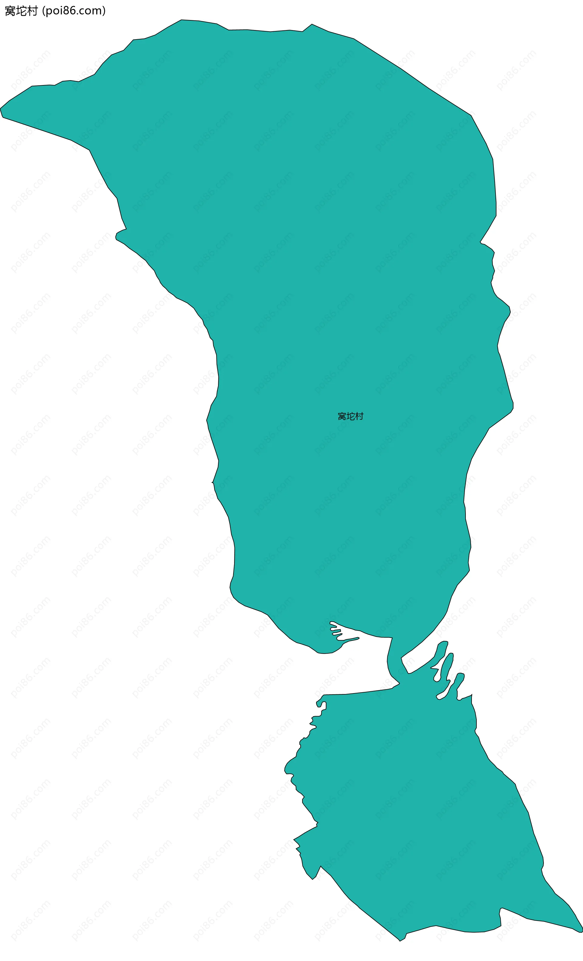 窝坨村边界地图