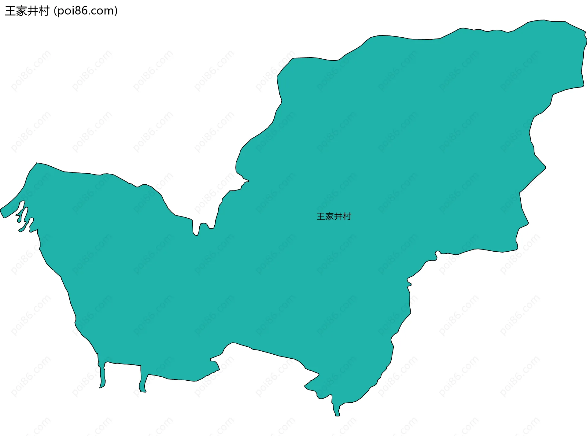 王家井村边界地图