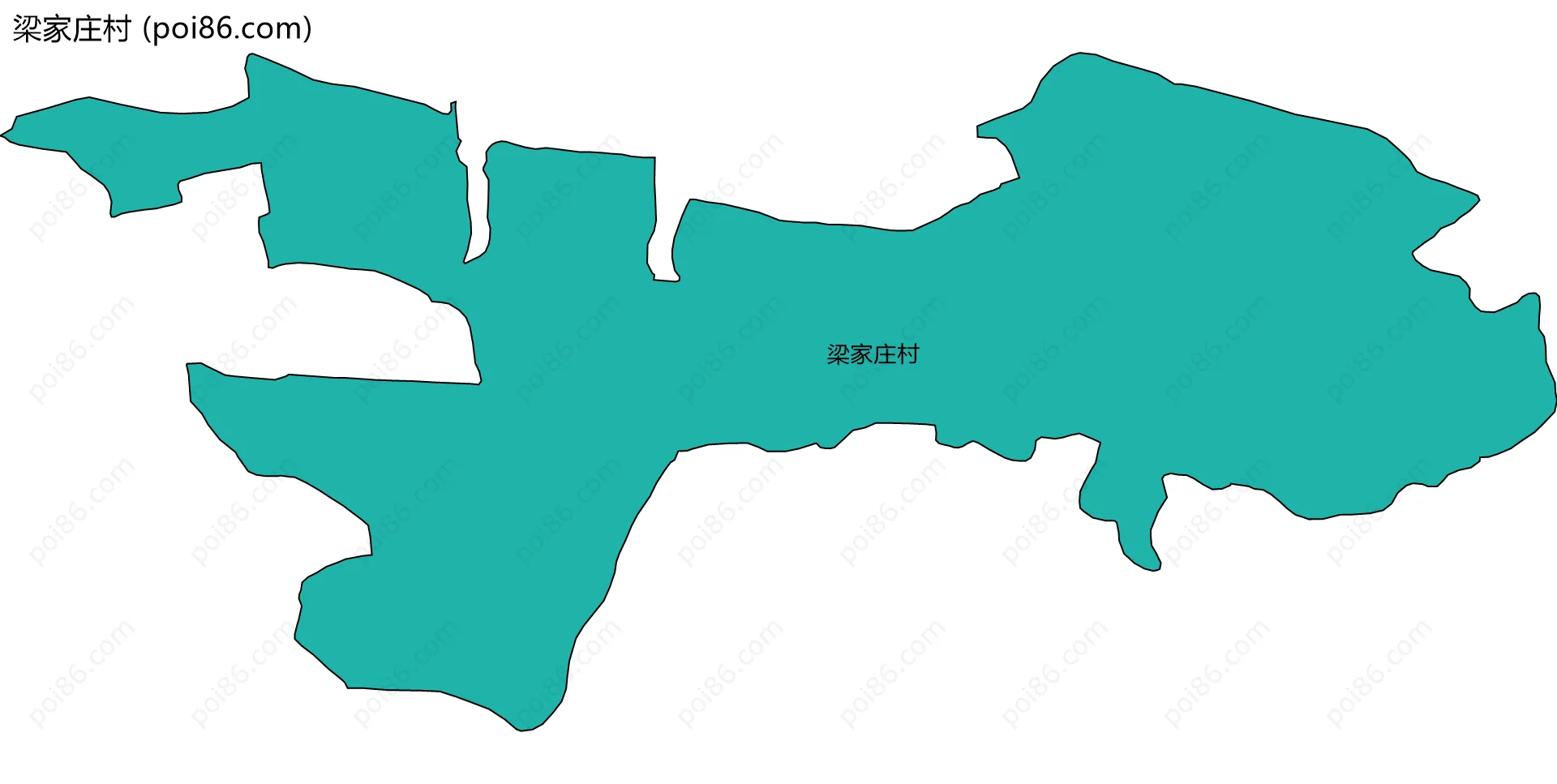 梁家庄村边界地图