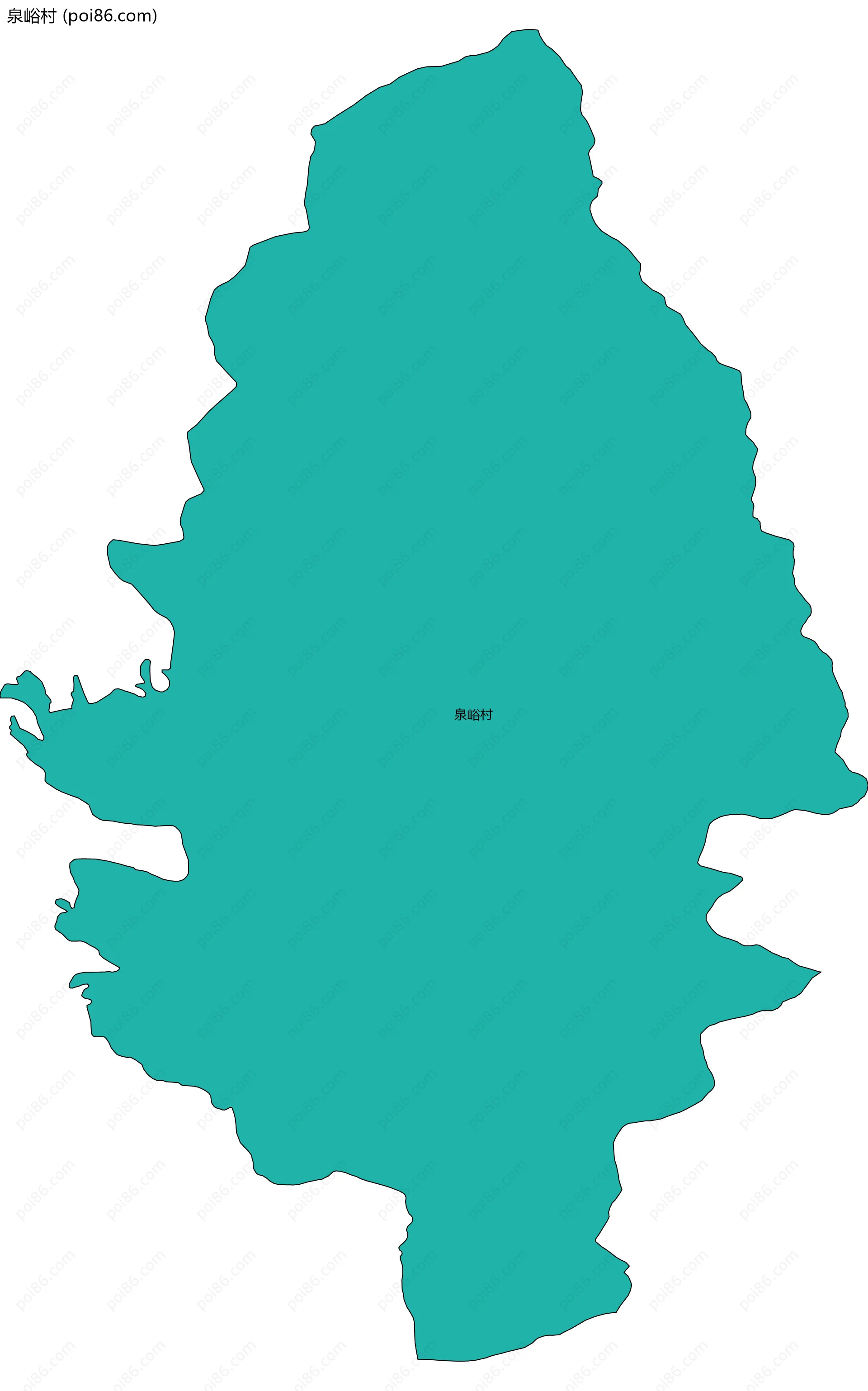 泉峪村边界地图