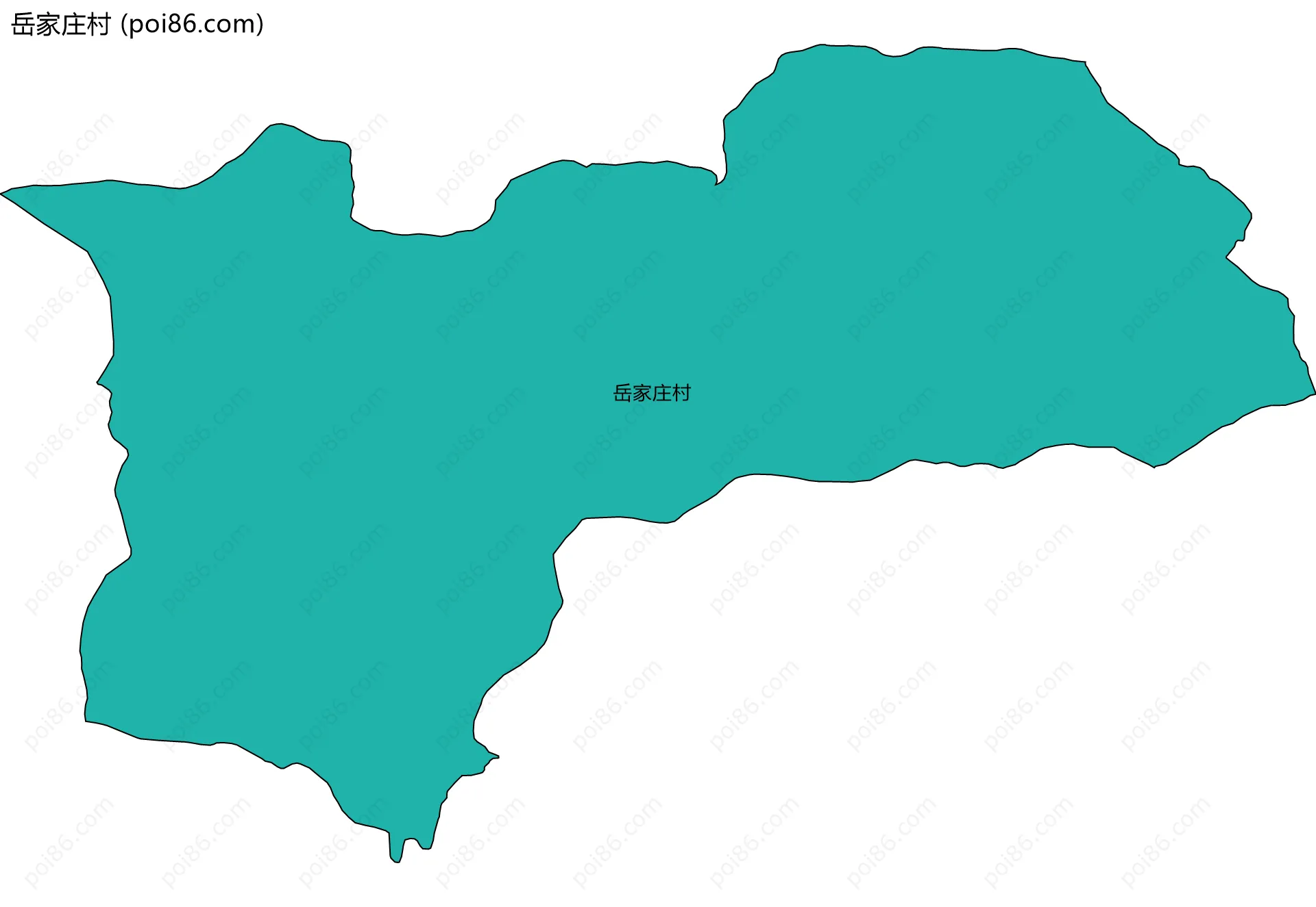 岳家庄村边界地图