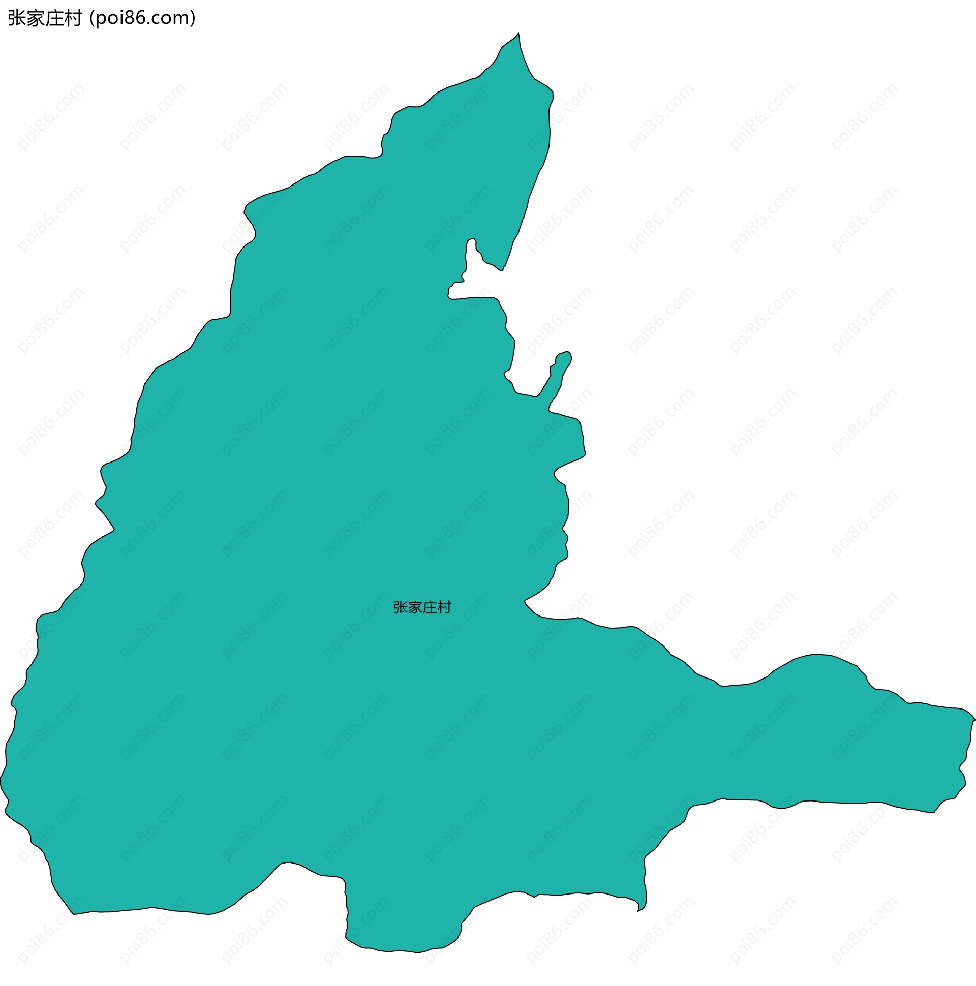 张家庄村边界地图