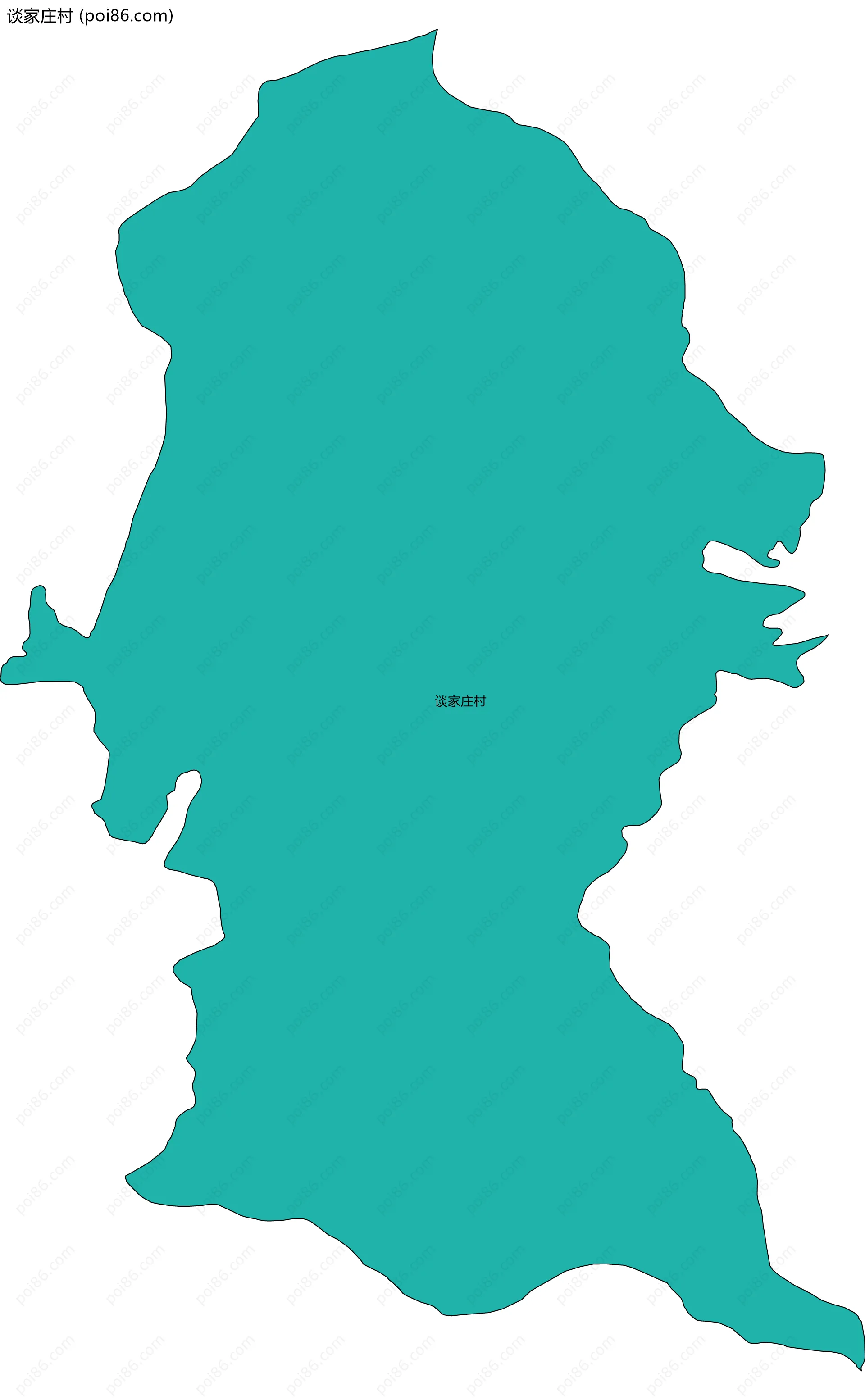 谈家庄村边界地图