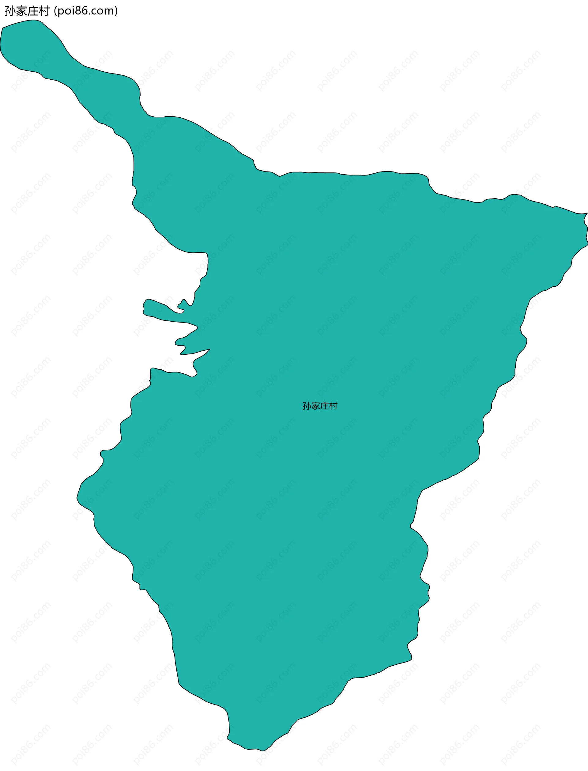 孙家庄村边界地图
