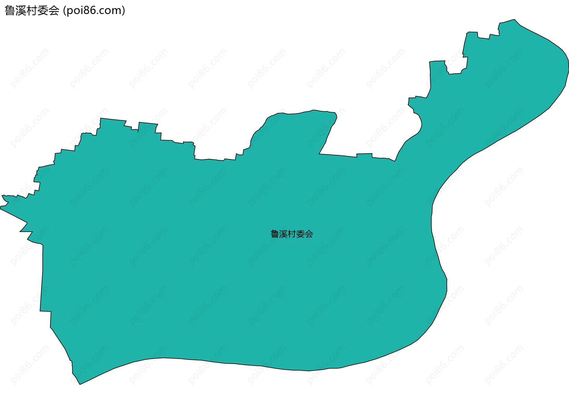 鲁溪村委会边界地图