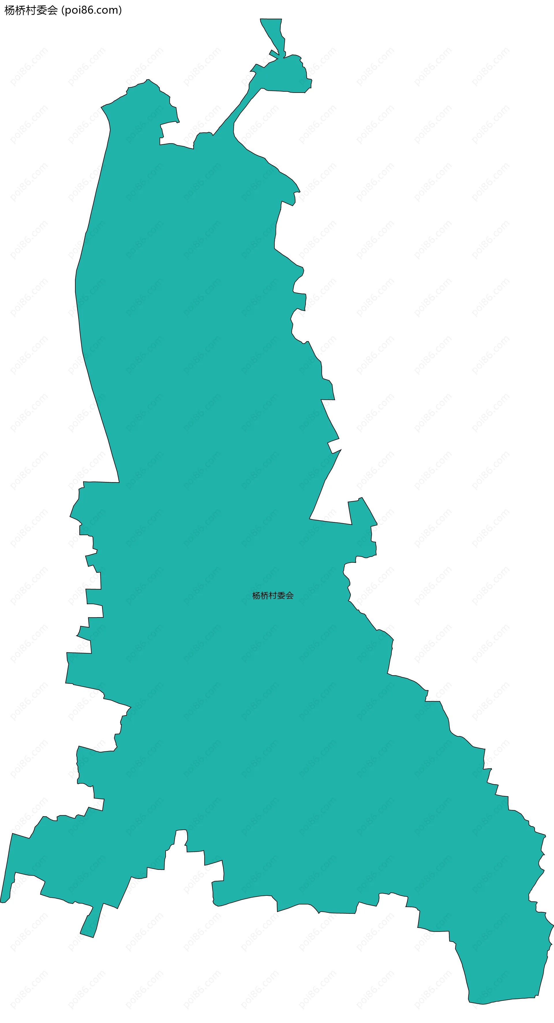 杨桥村委会边界地图