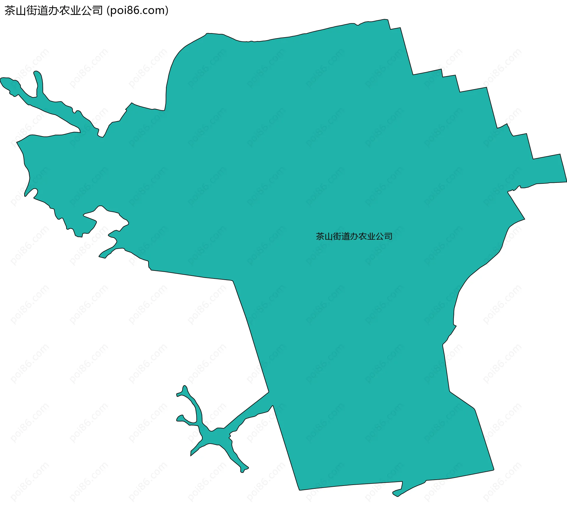 茶山街道办农业公司边界地图