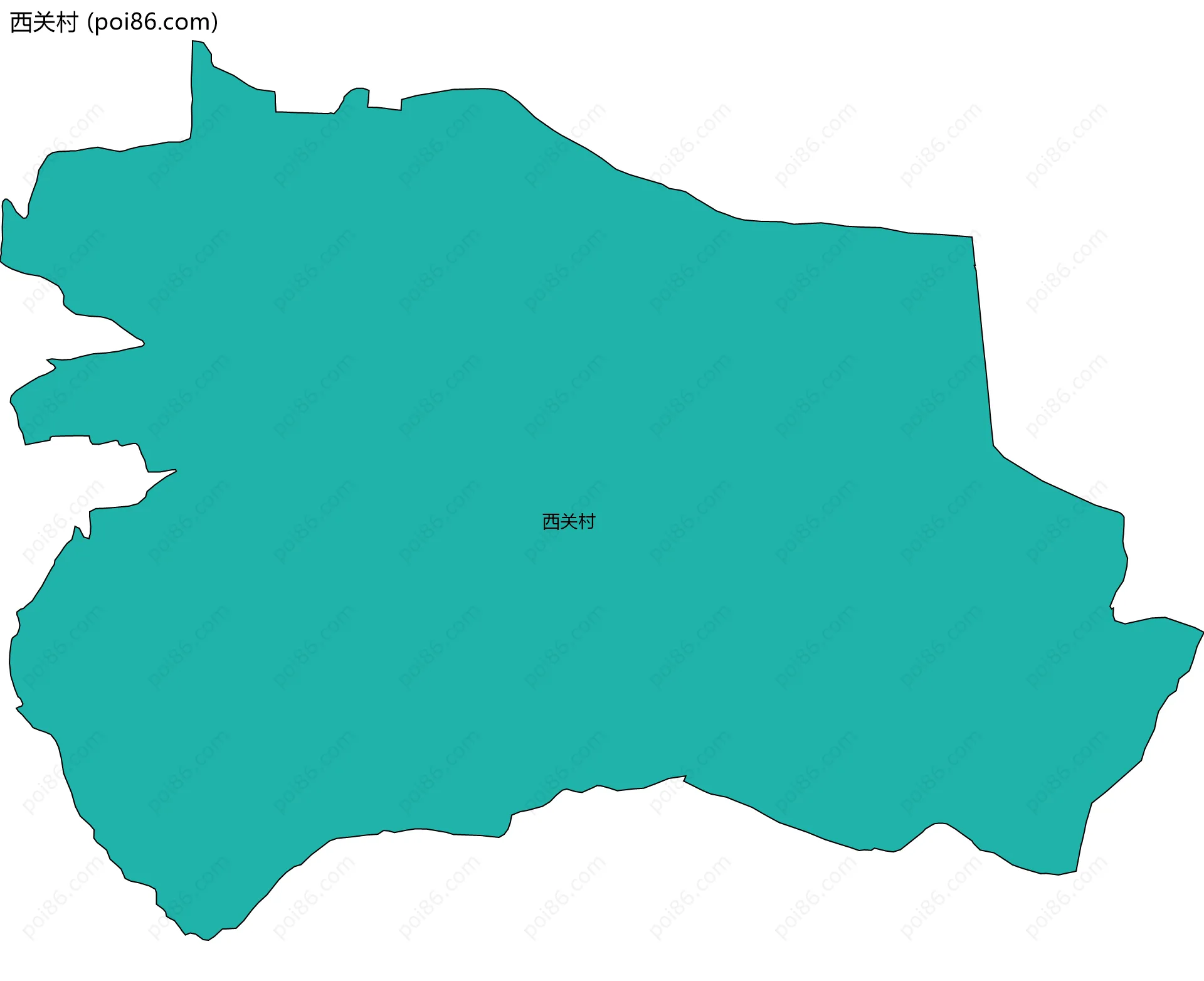 西关村边界地图