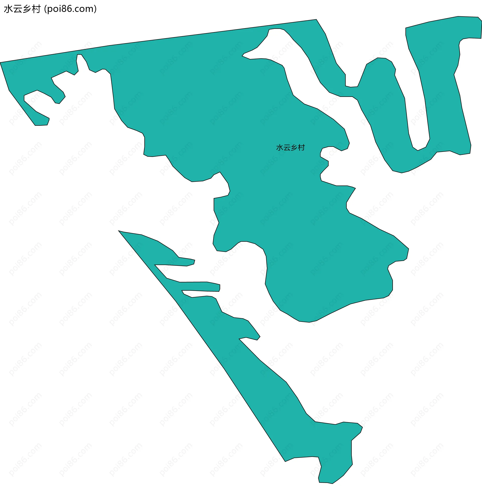 水云乡村边界地图