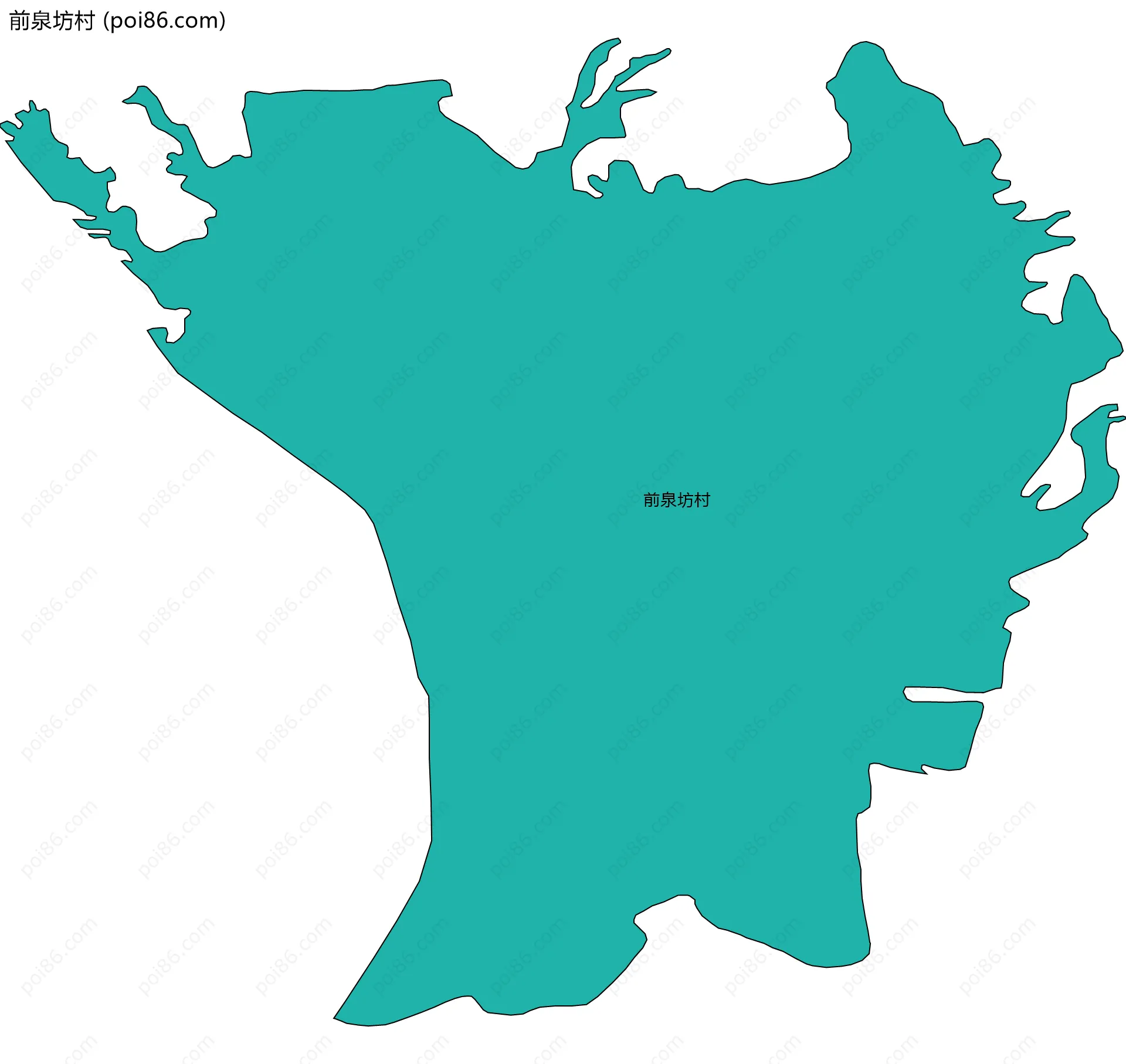 前泉坊村边界地图