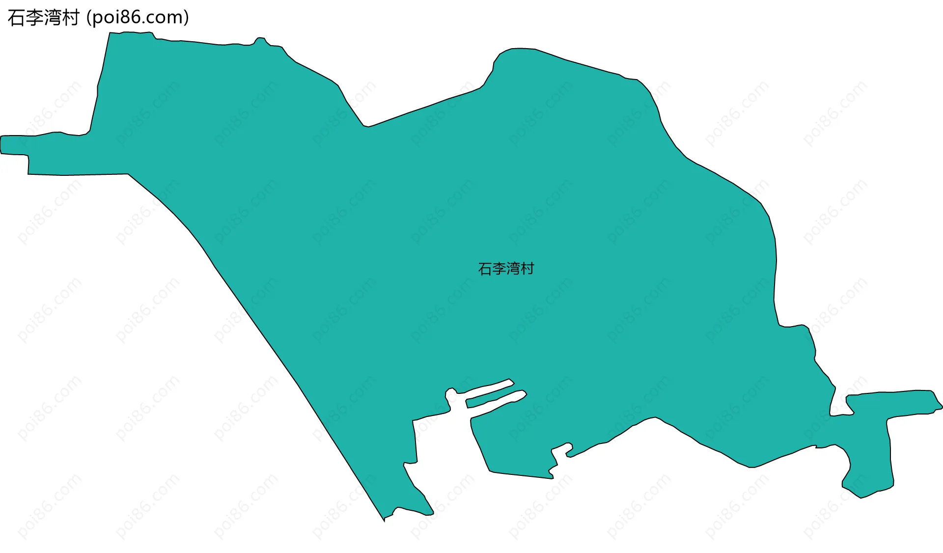 石李湾村边界地图