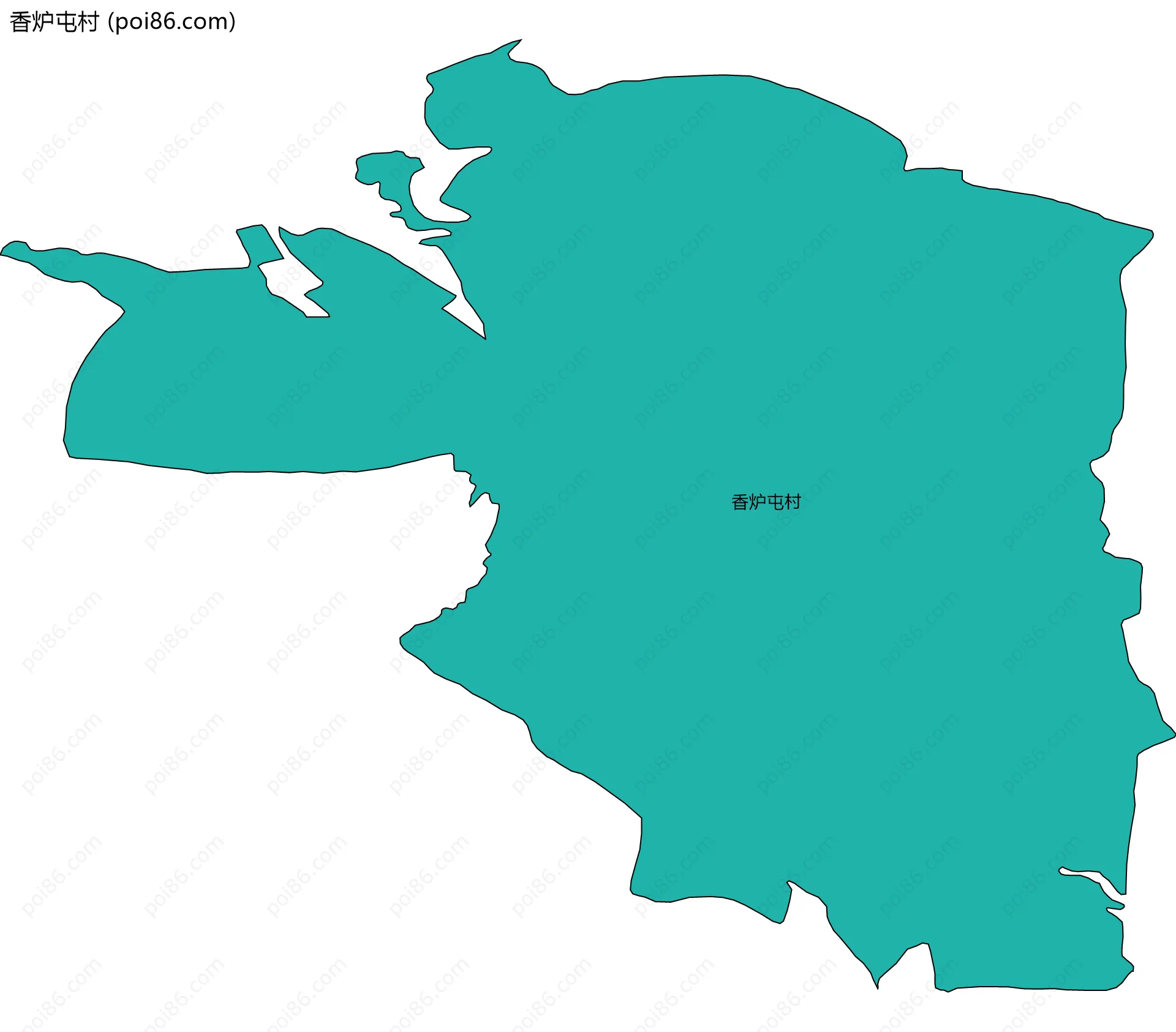 香炉屯村边界地图