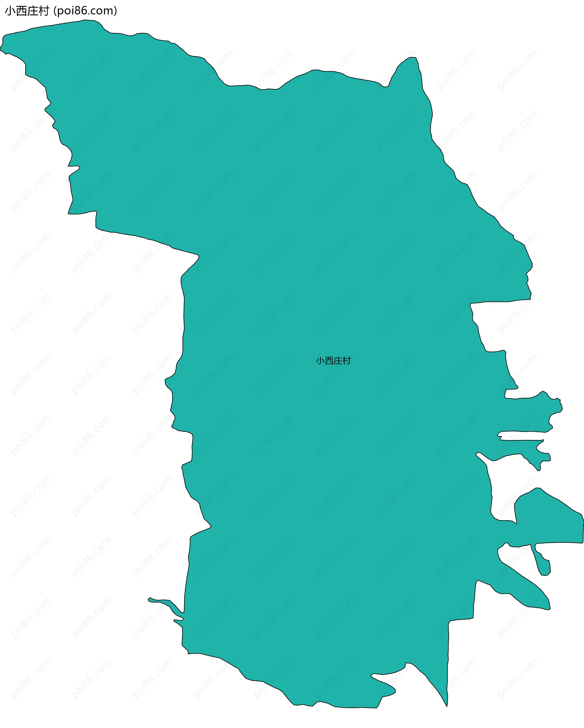 小西庄村边界地图