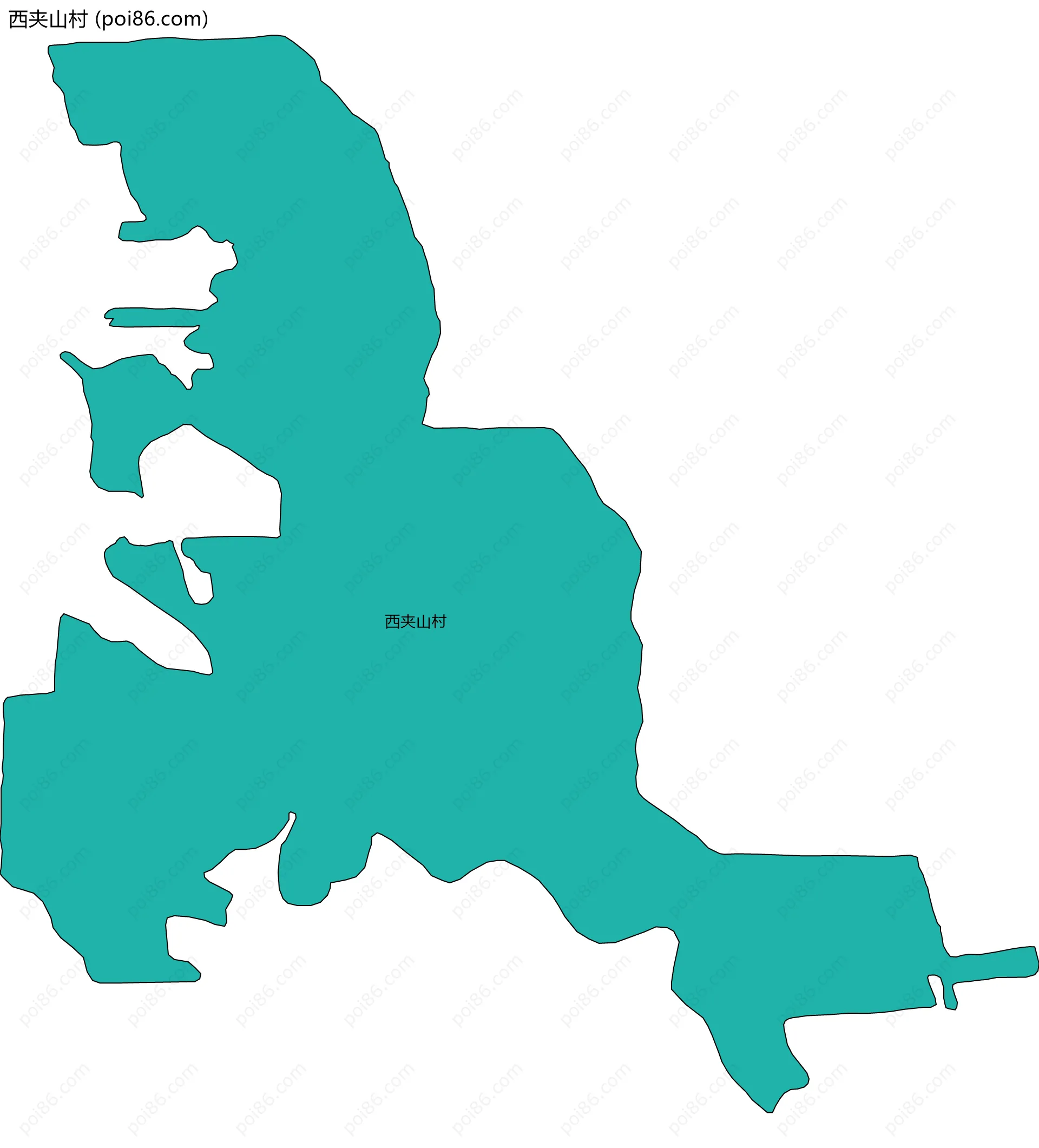 西夹山村边界地图