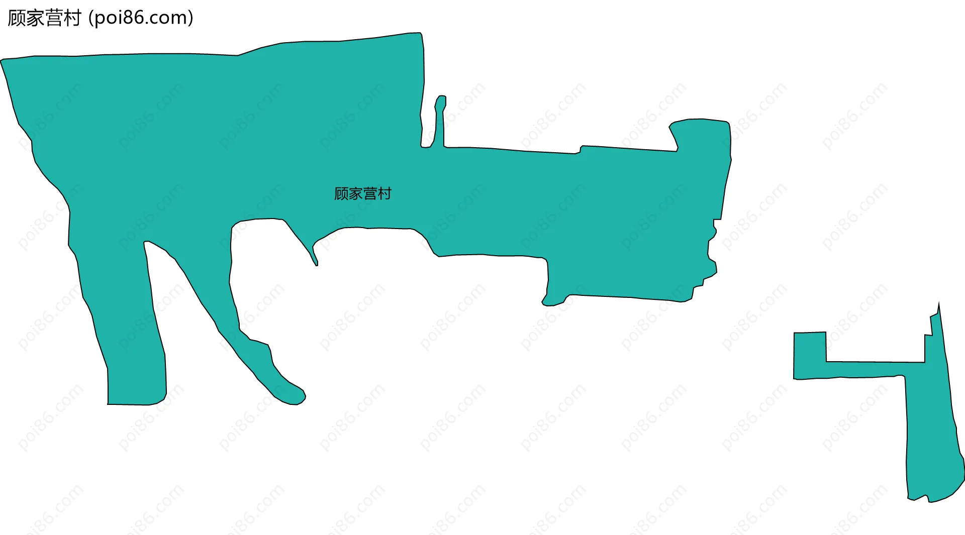 顾家营村边界地图