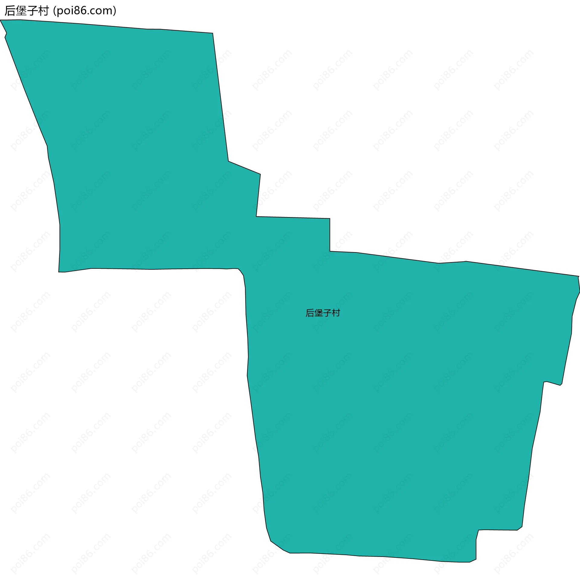 后堡子村边界地图