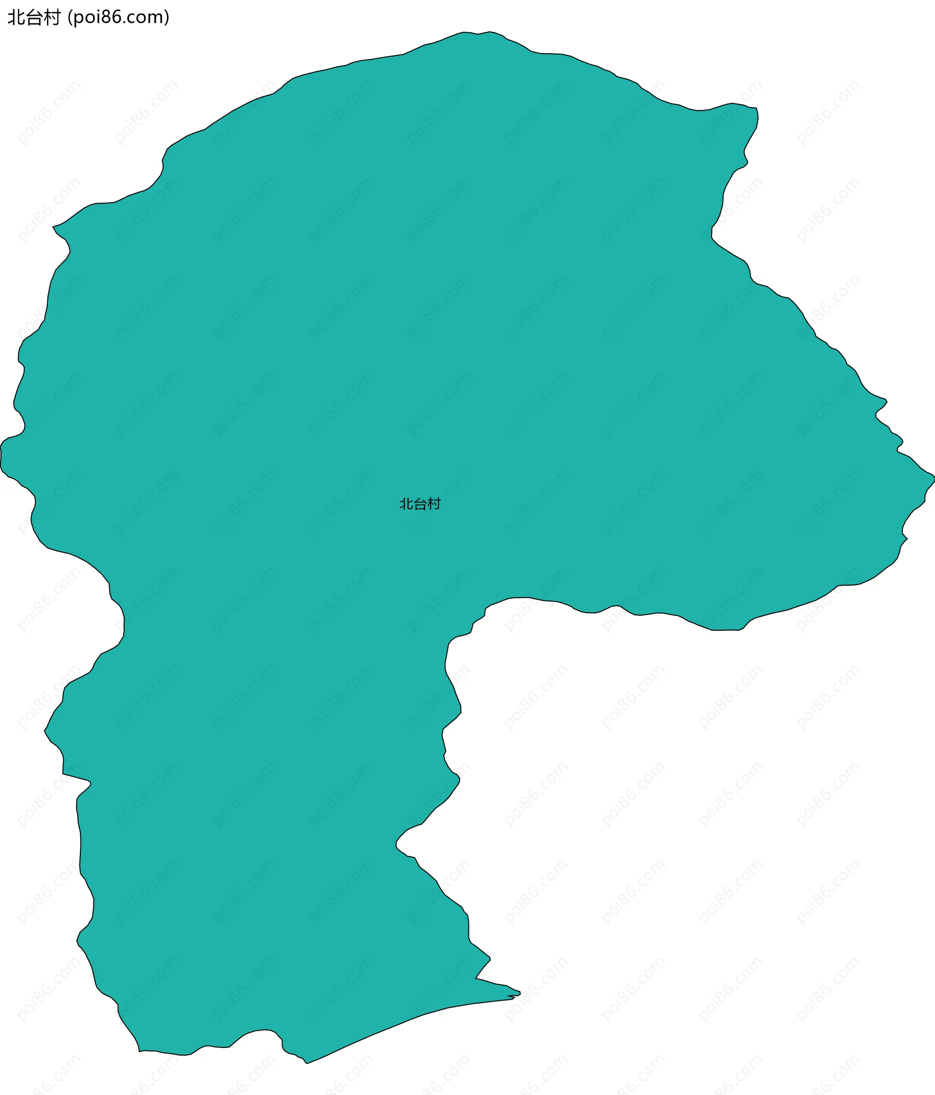 北台村边界地图