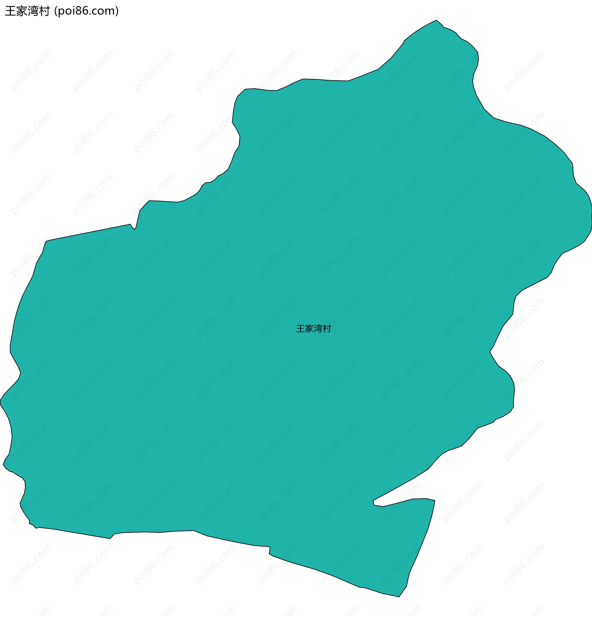 王家湾村边界地图