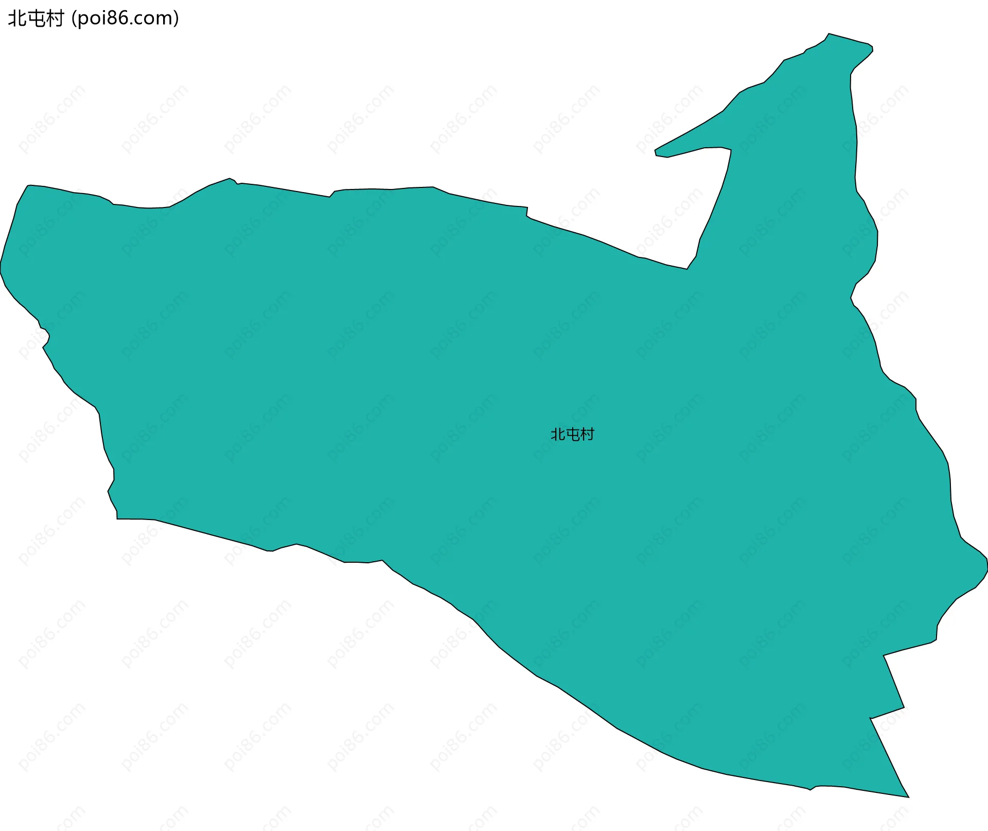 北屯村边界地图