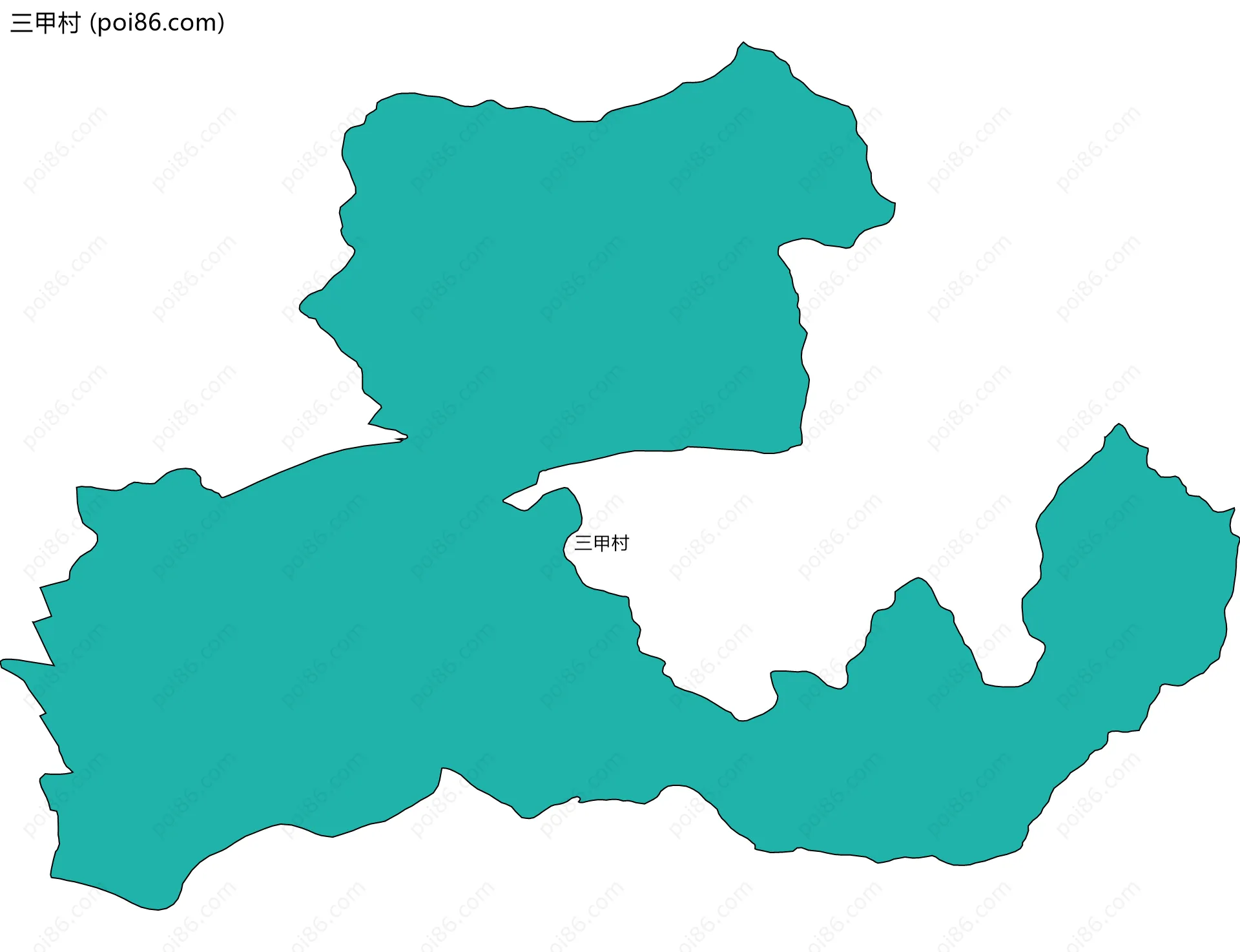 三甲村边界地图