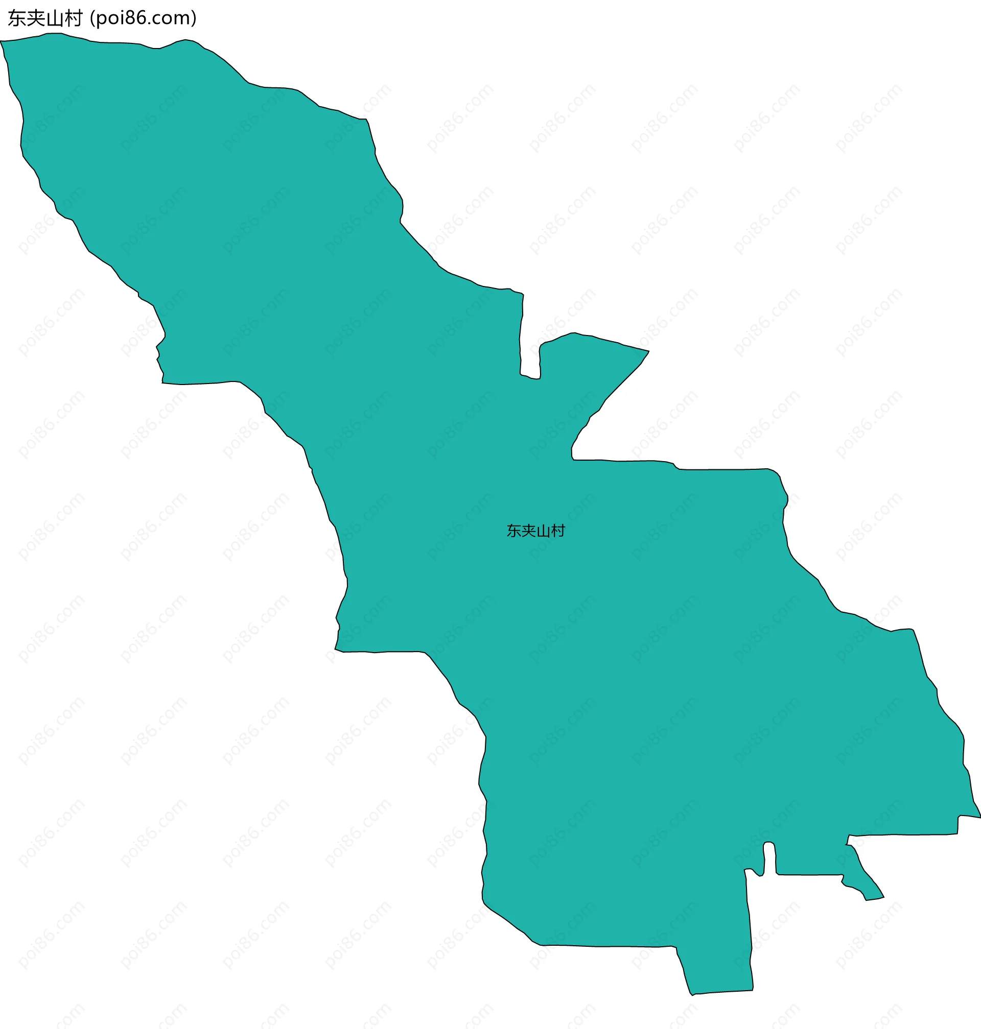 东夹山村边界地图