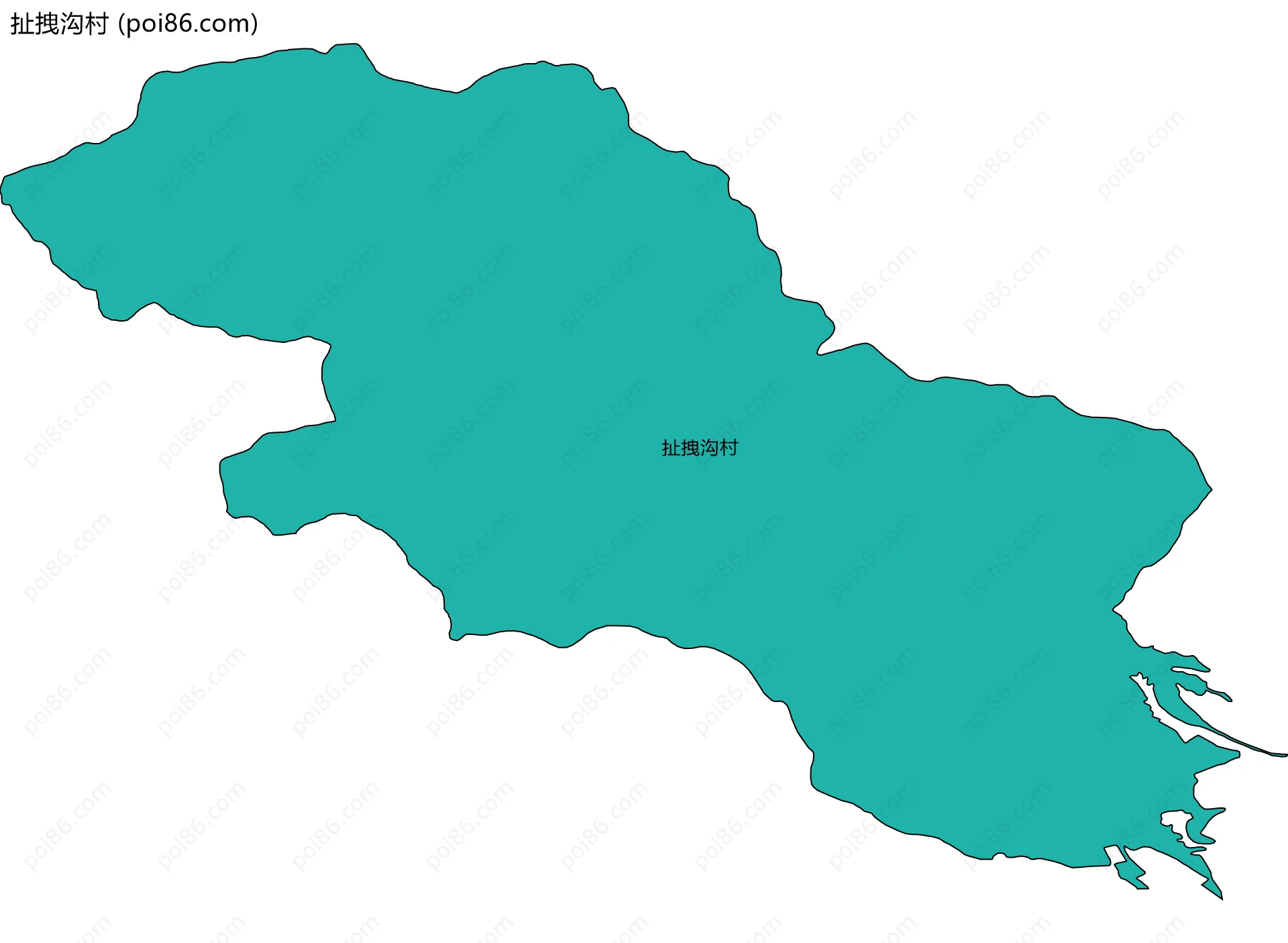 扯拽沟村边界地图